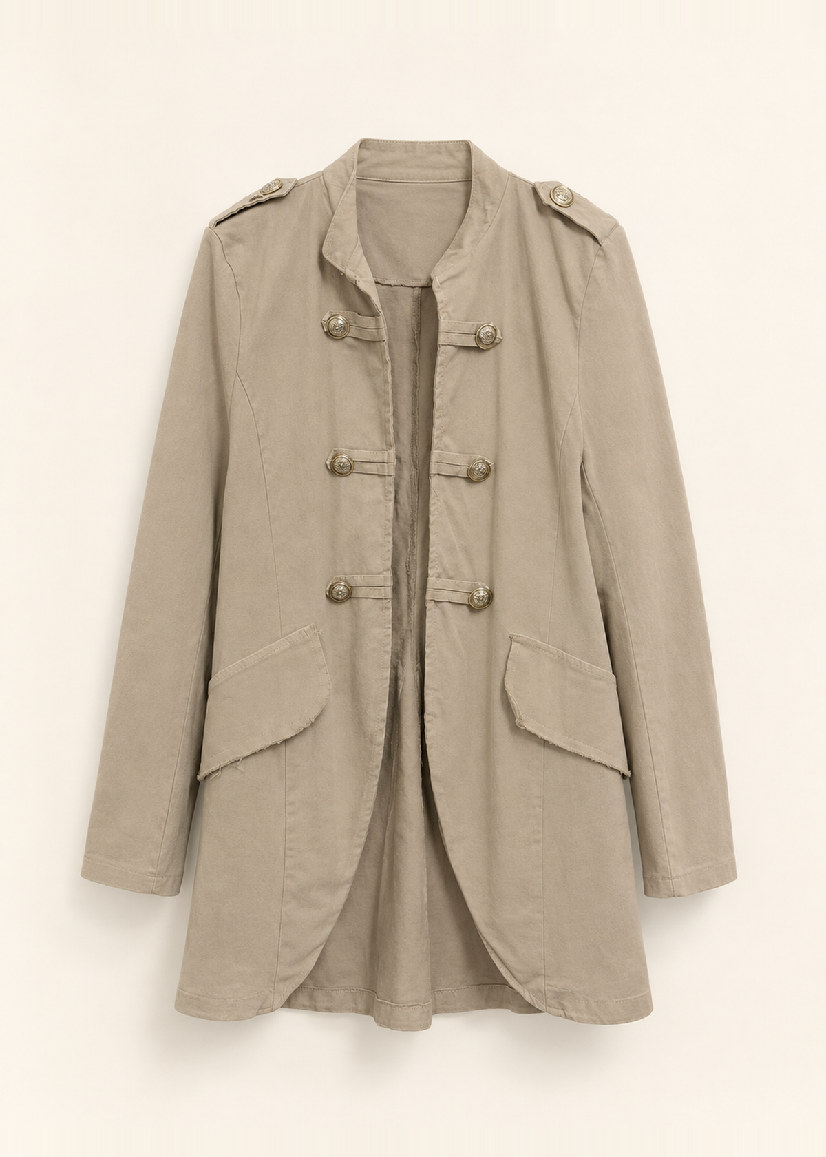 Chaqueta alamares larga