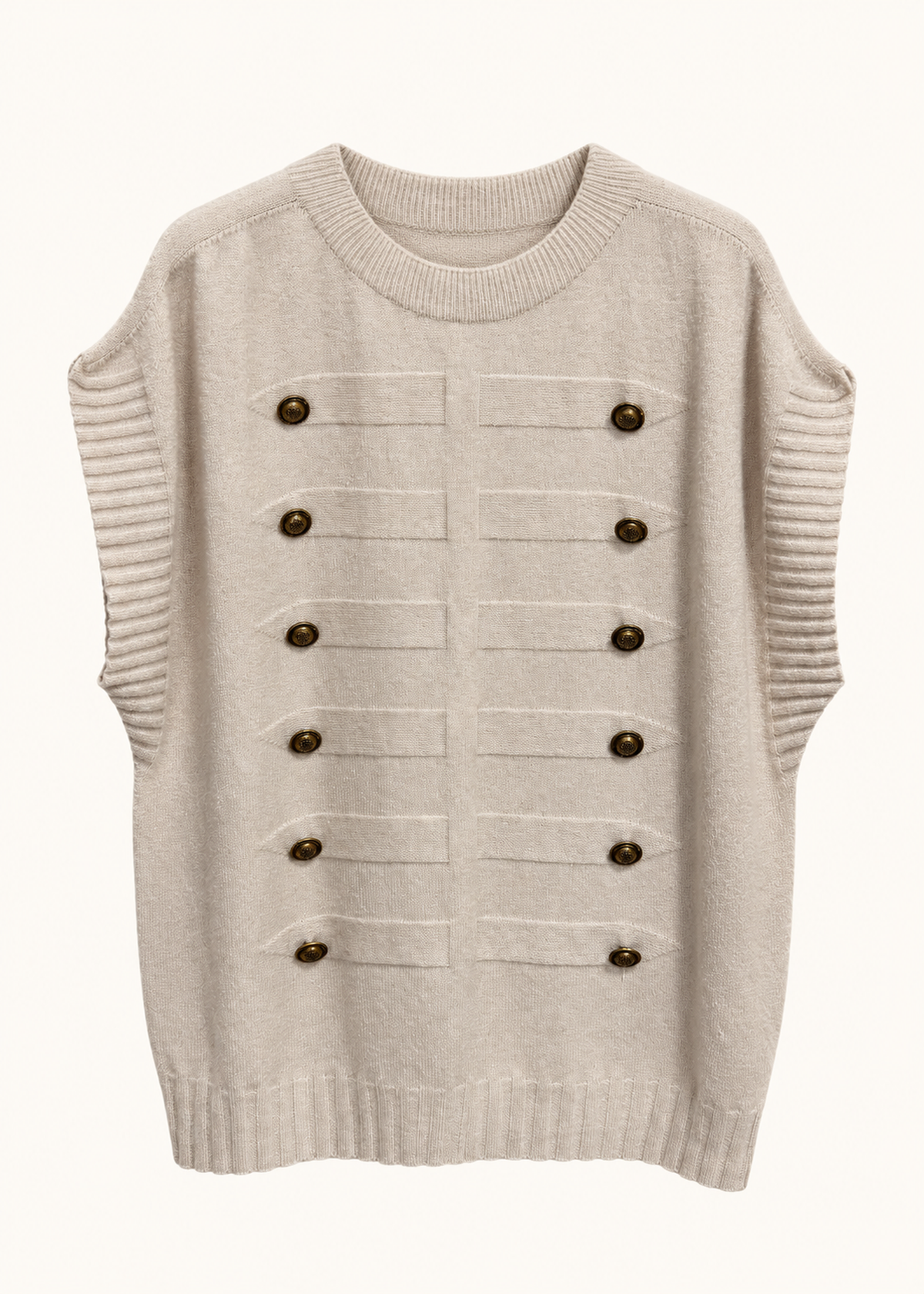 Chaleco tricot alamares