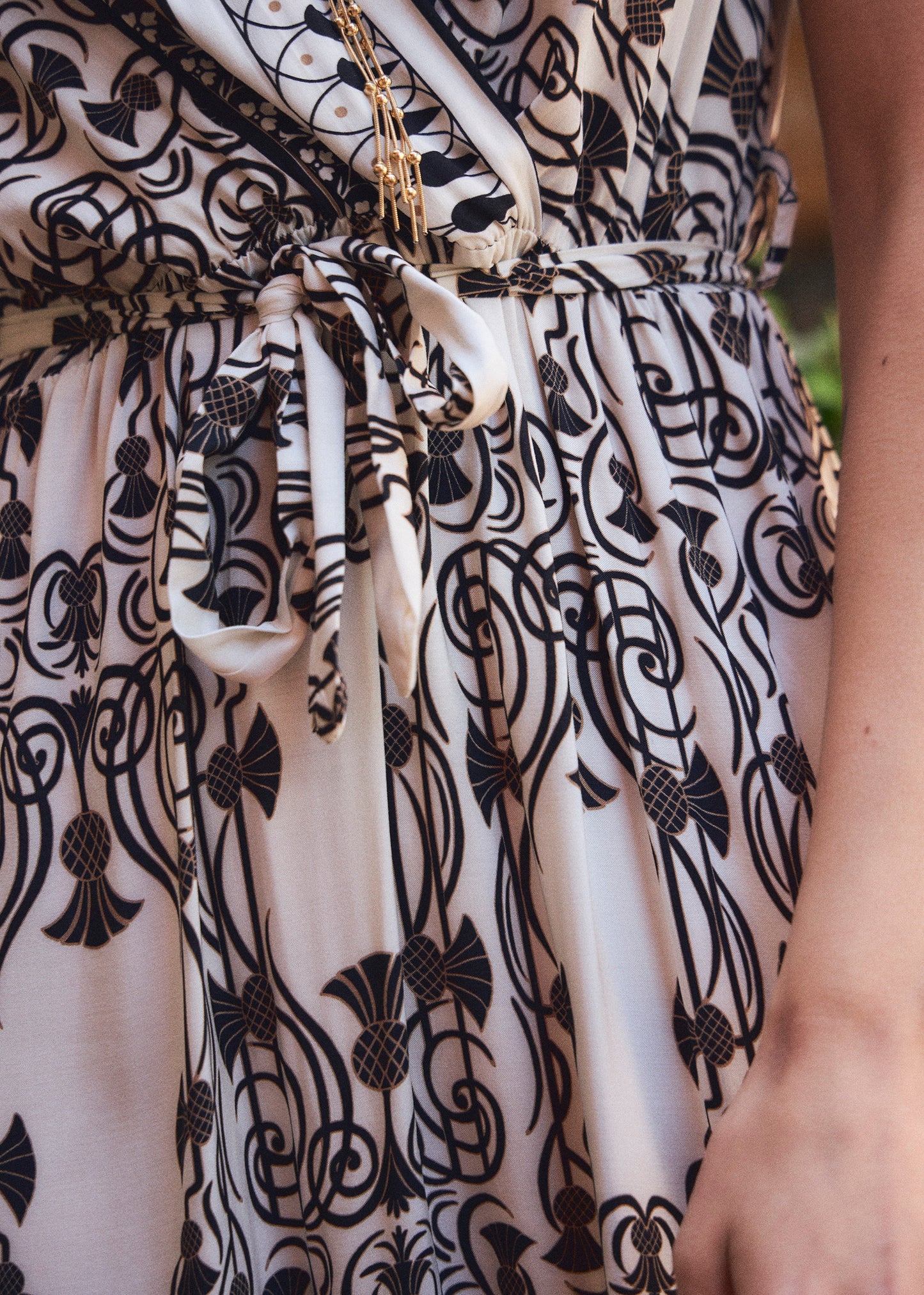 Fringe wrap dress