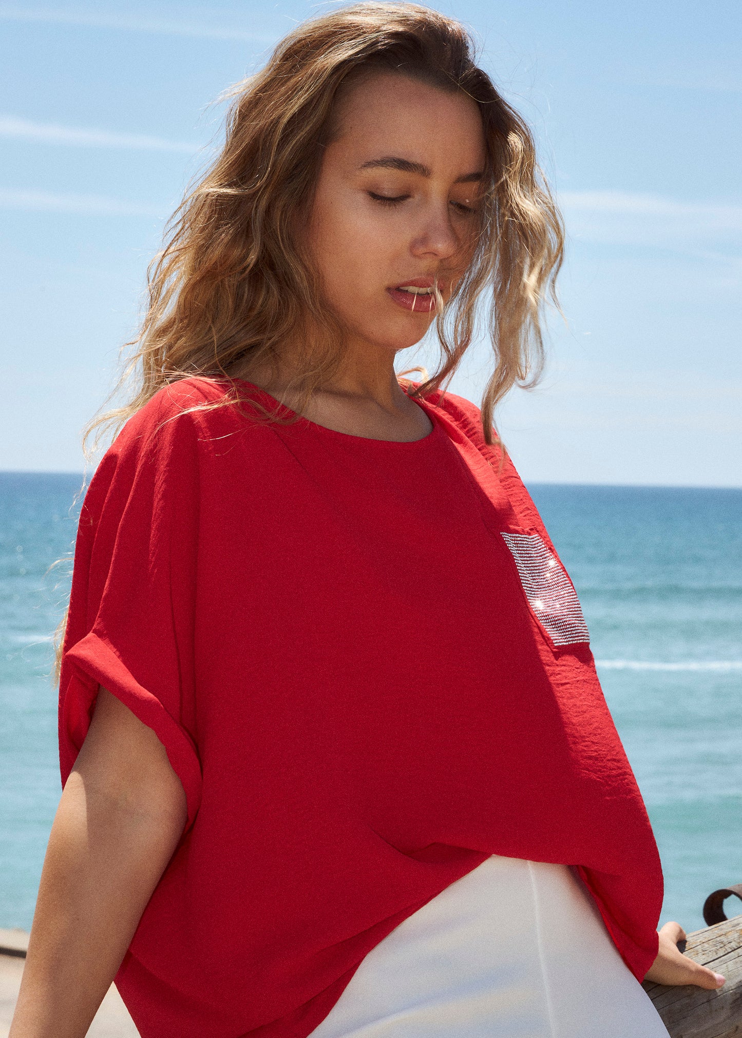 Sparkly pocket blouse