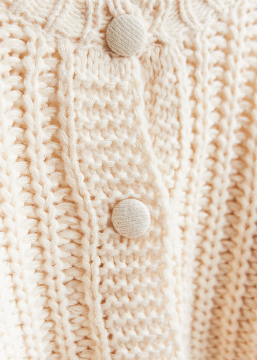 Tricot button cardigan