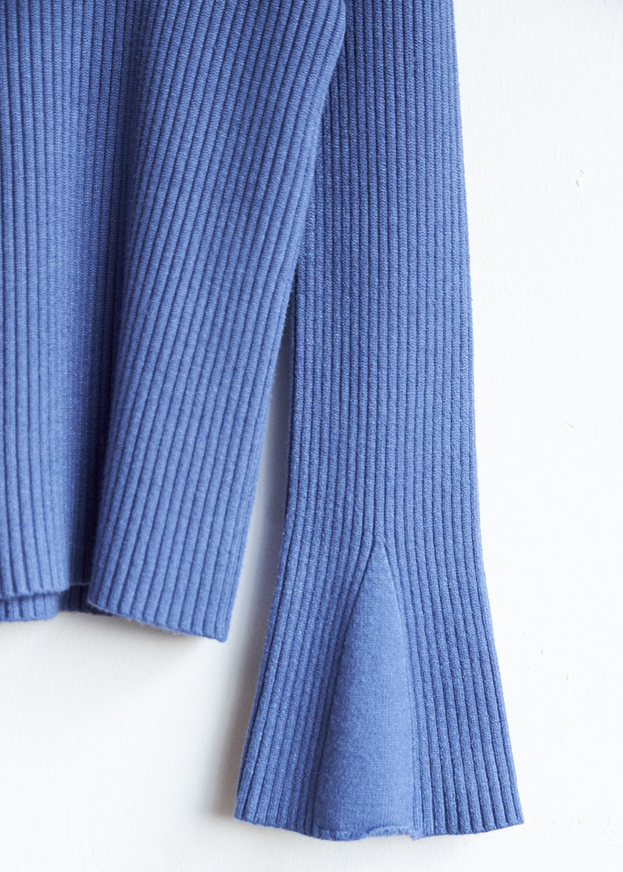 Flared sleeve sweater