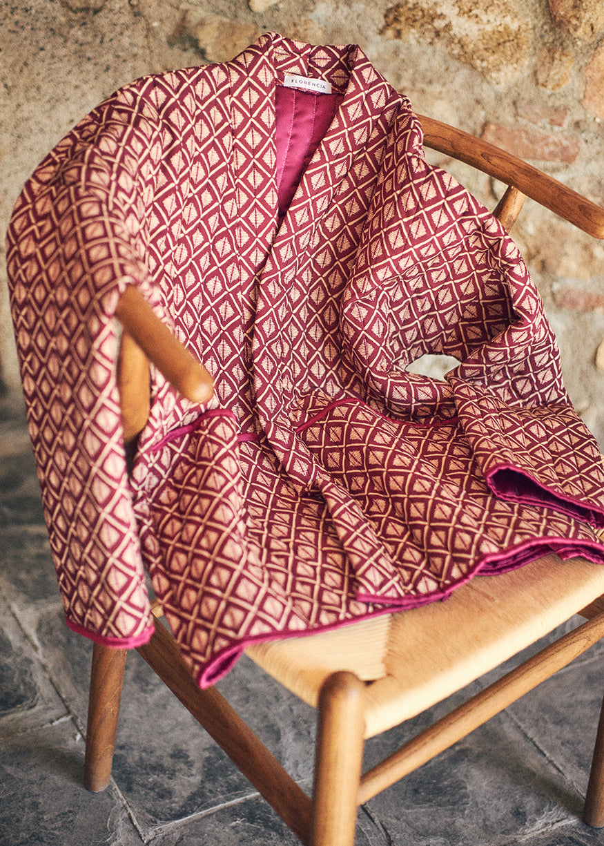 Chaqueta acolchada estampada