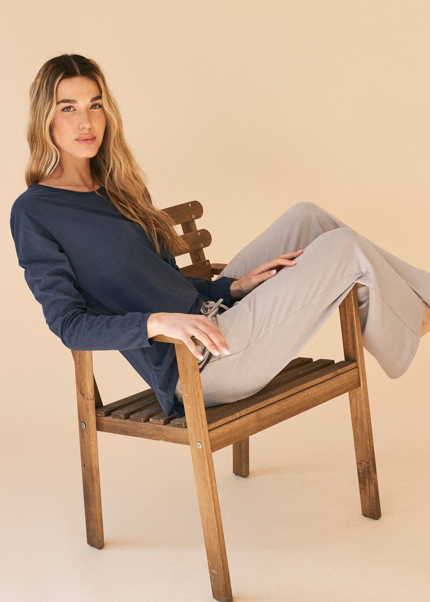 Pantalones palazzo punto