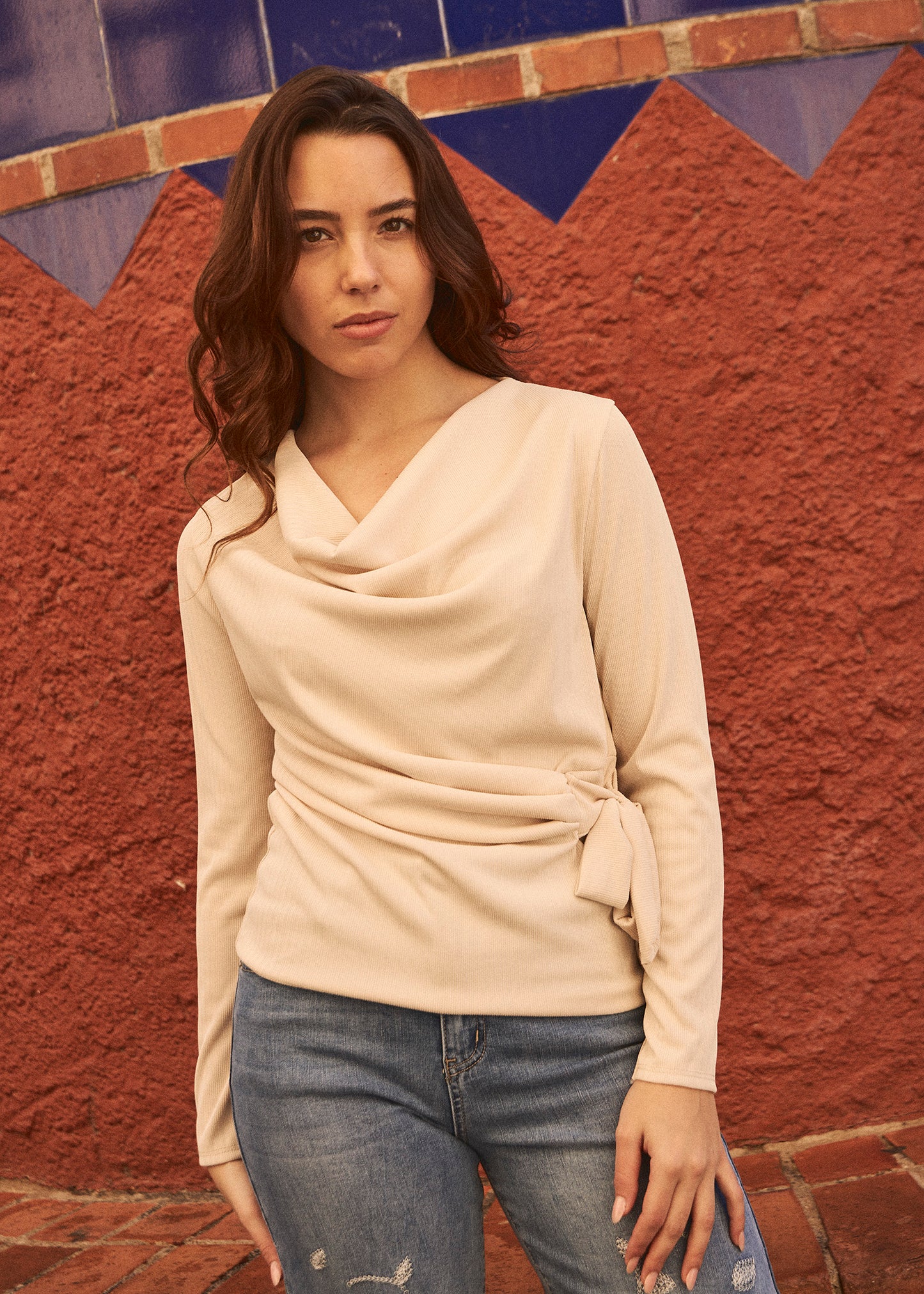 Camiseta desbocada lazo