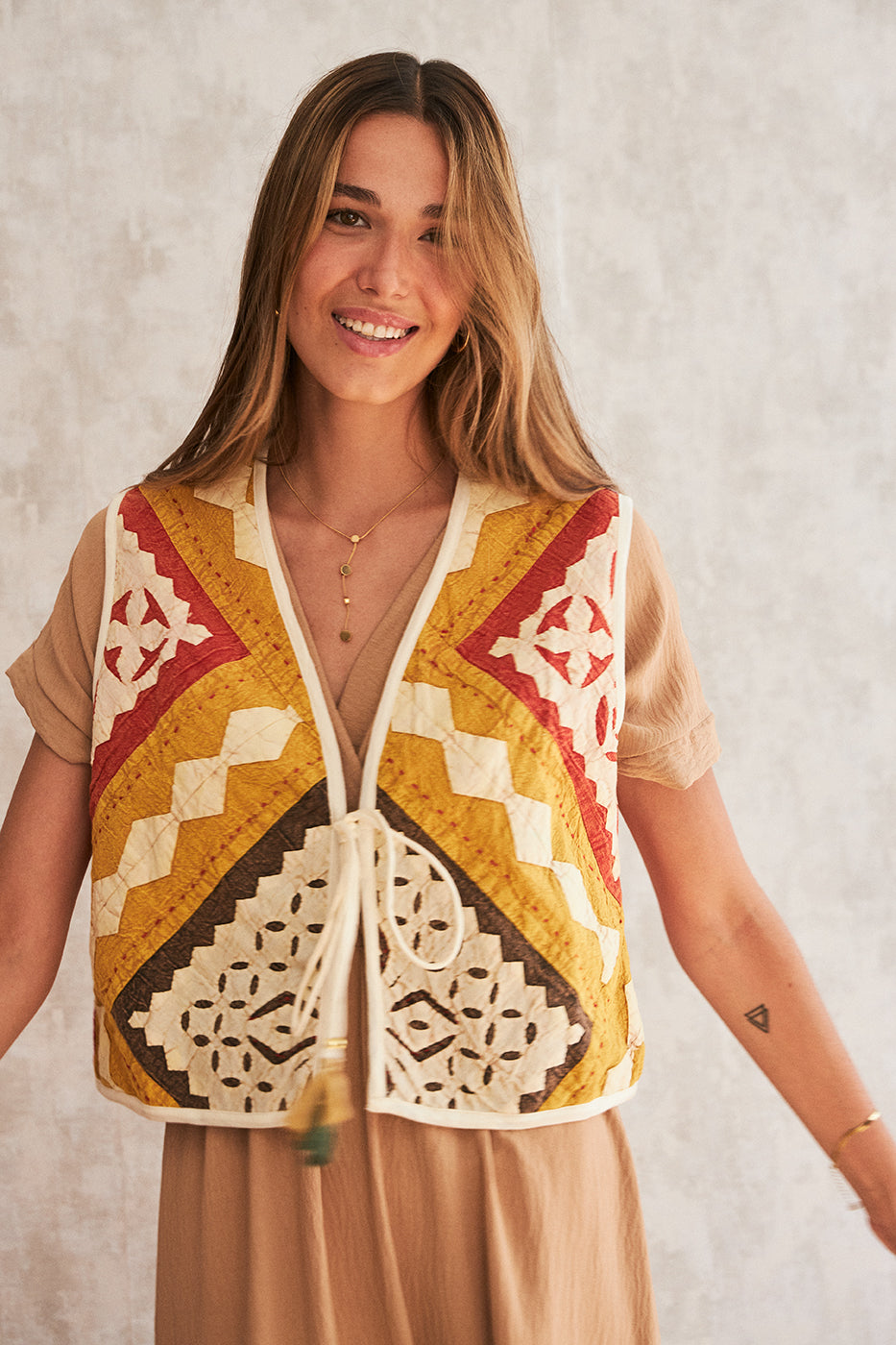 Chaleco patchwork