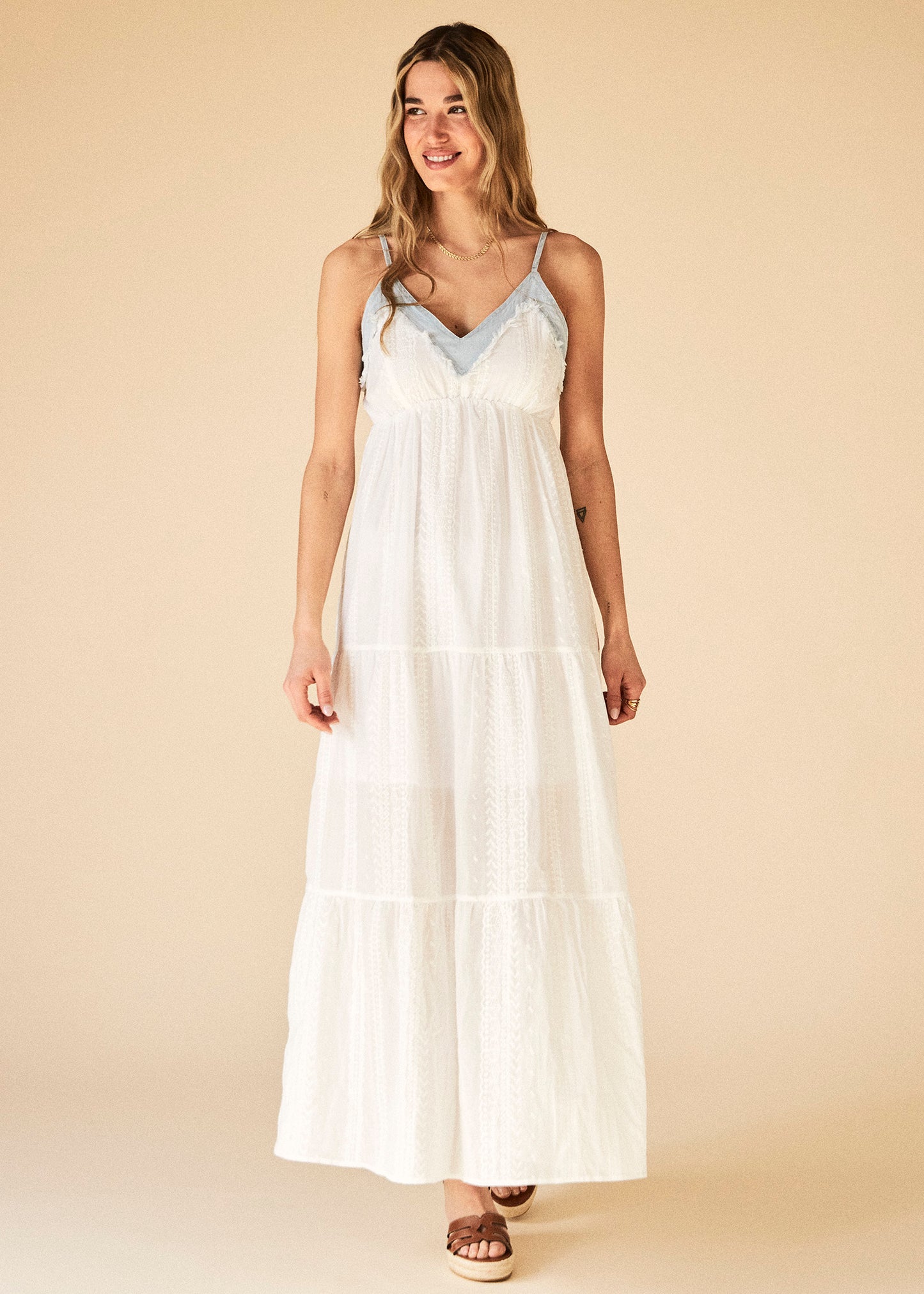 Vestido batista denim