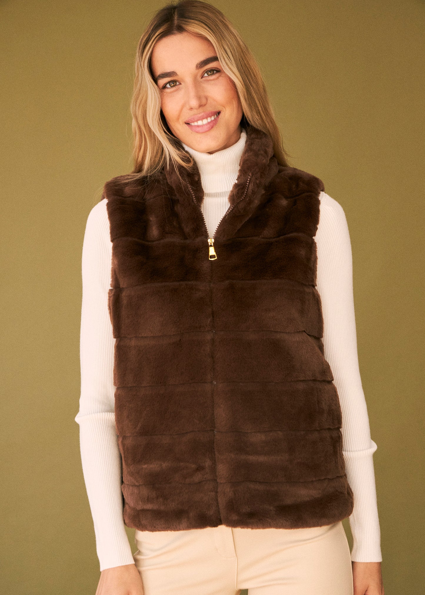 Faux fur vest
