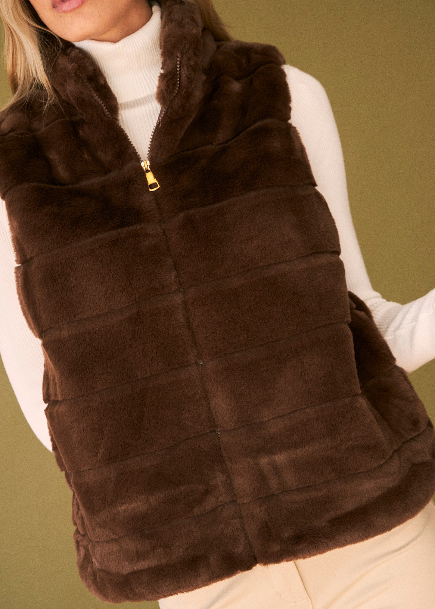 Faux fur vest