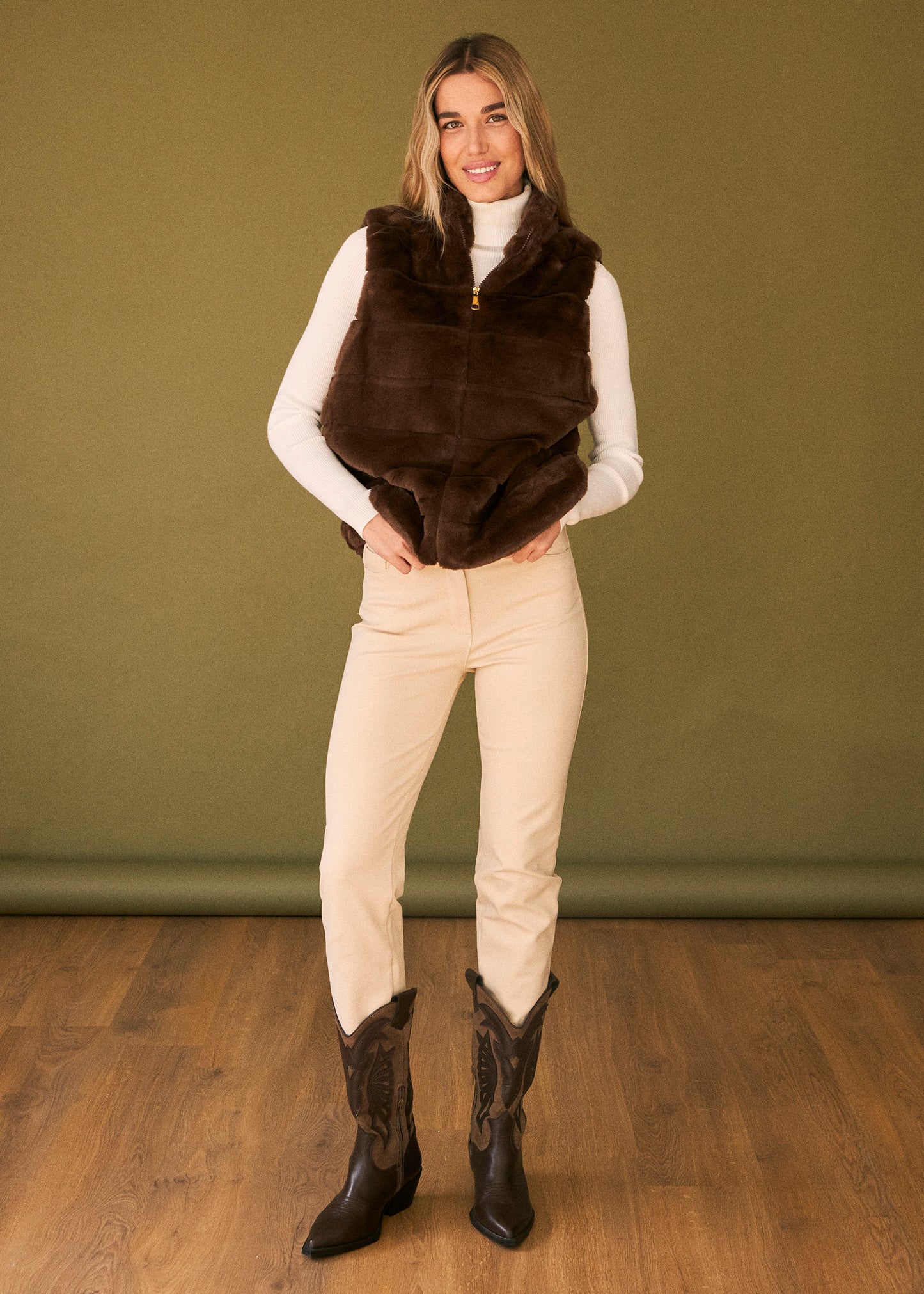 Faux fur vest