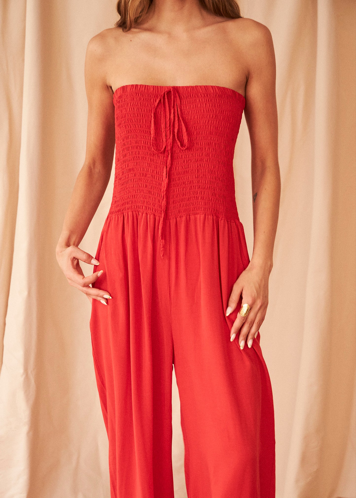 Ruched jumpsuit