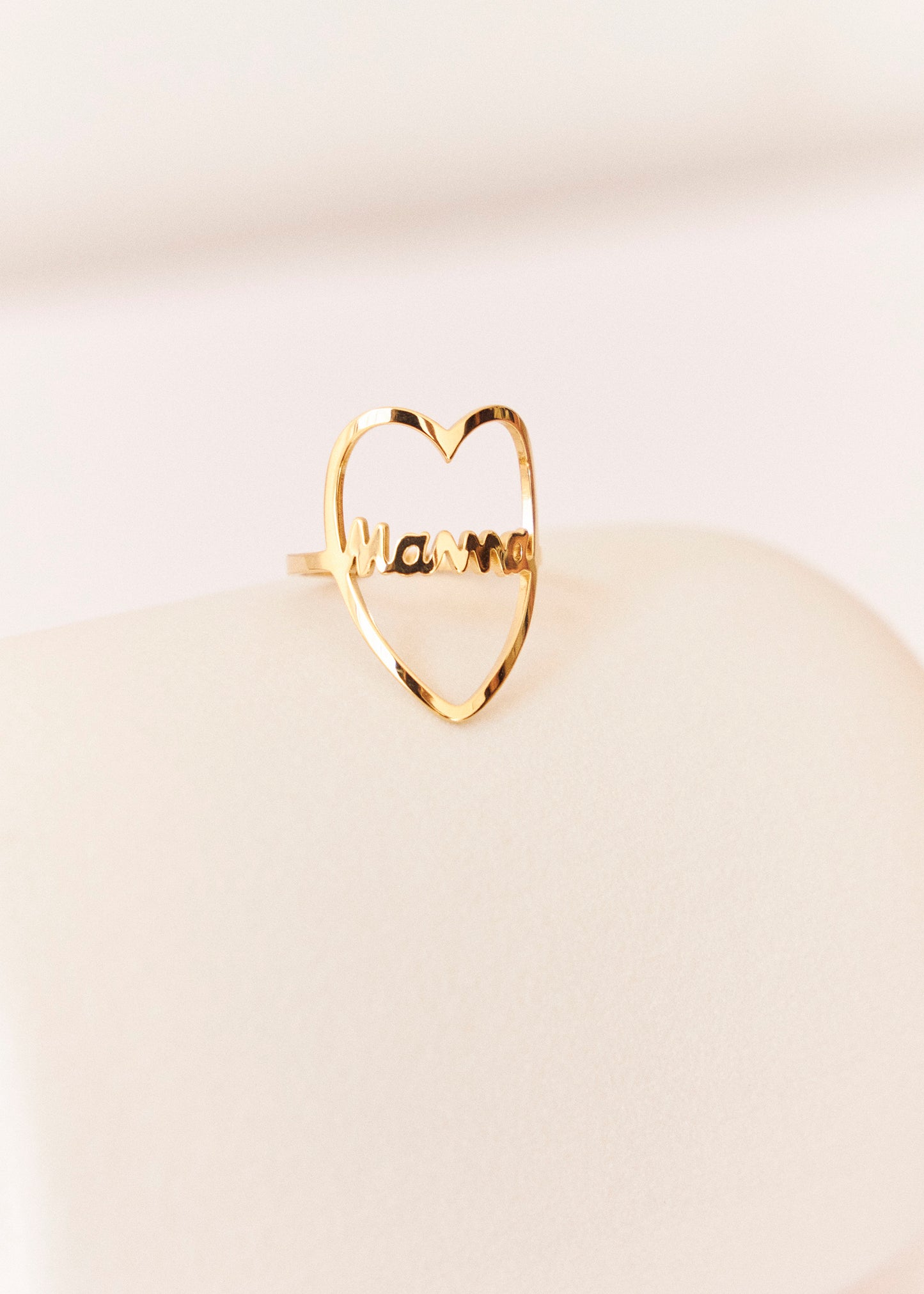Mama heart ring