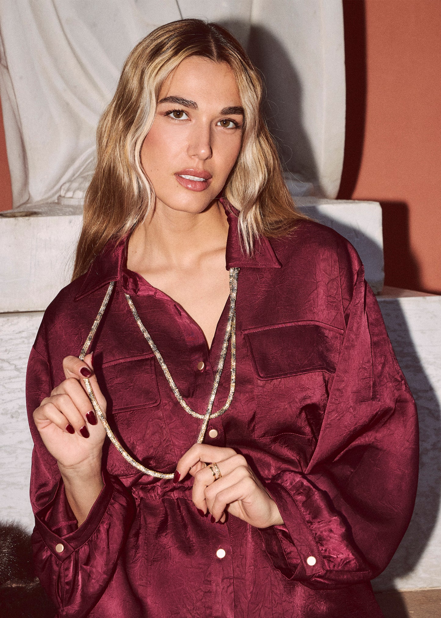 Satin overshirt