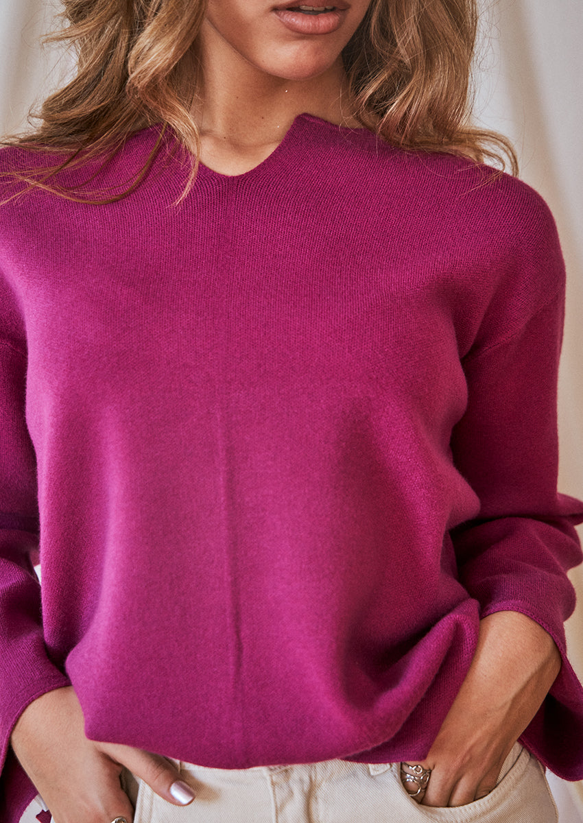Open neck sweater