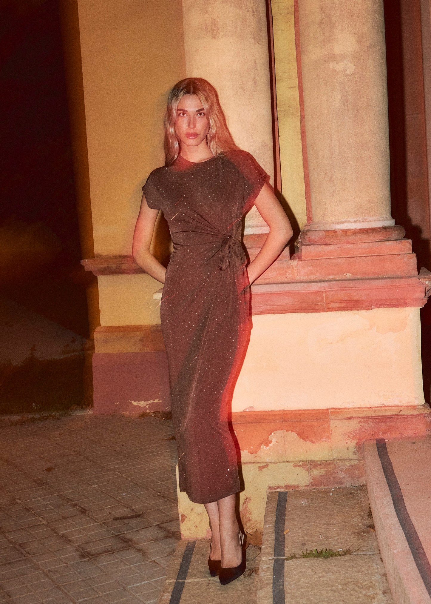Long shiny dress