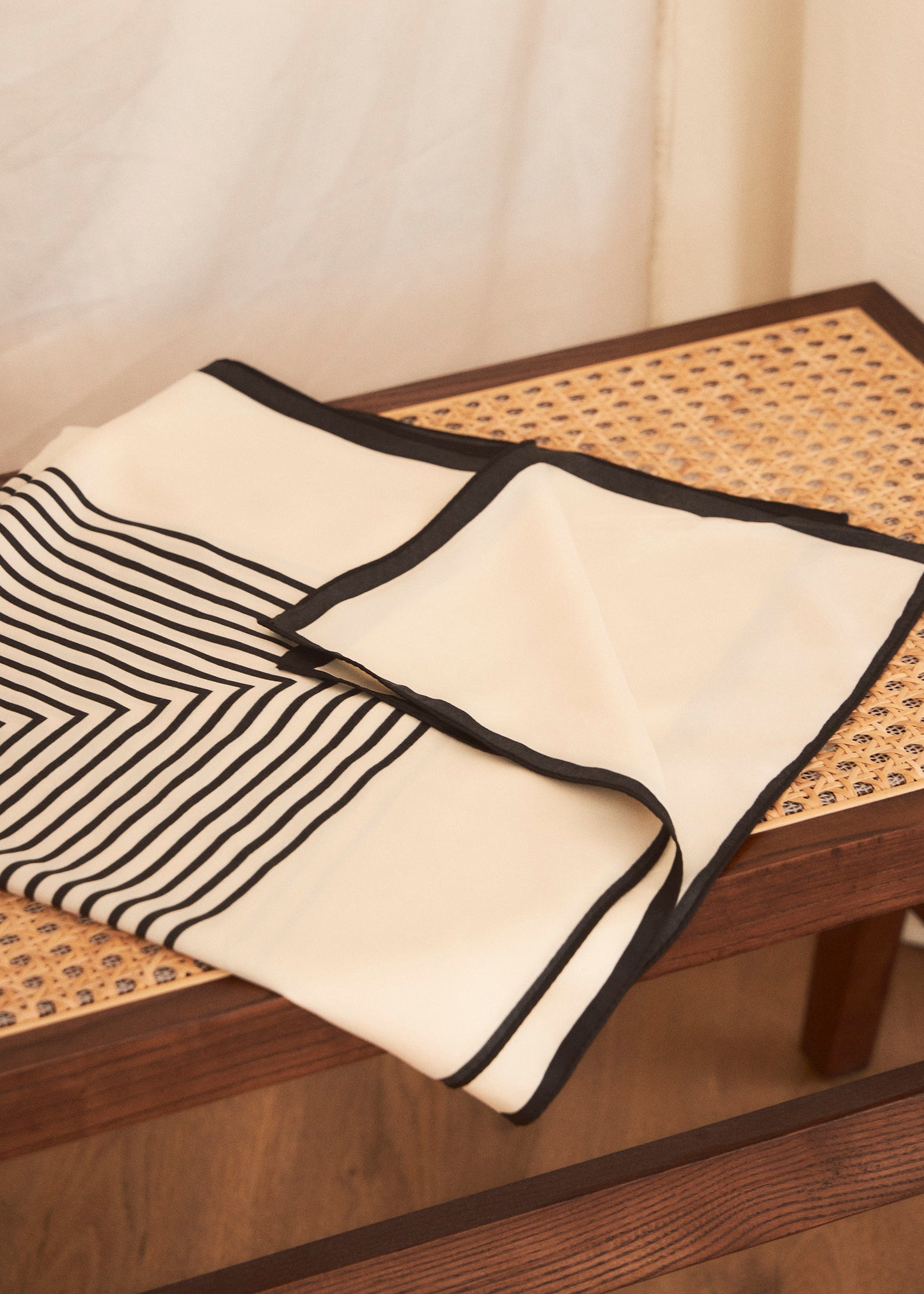 Plain satin scarf