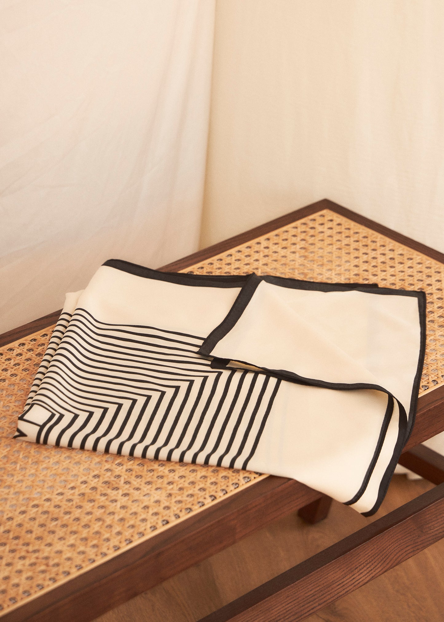 Plain satin scarf