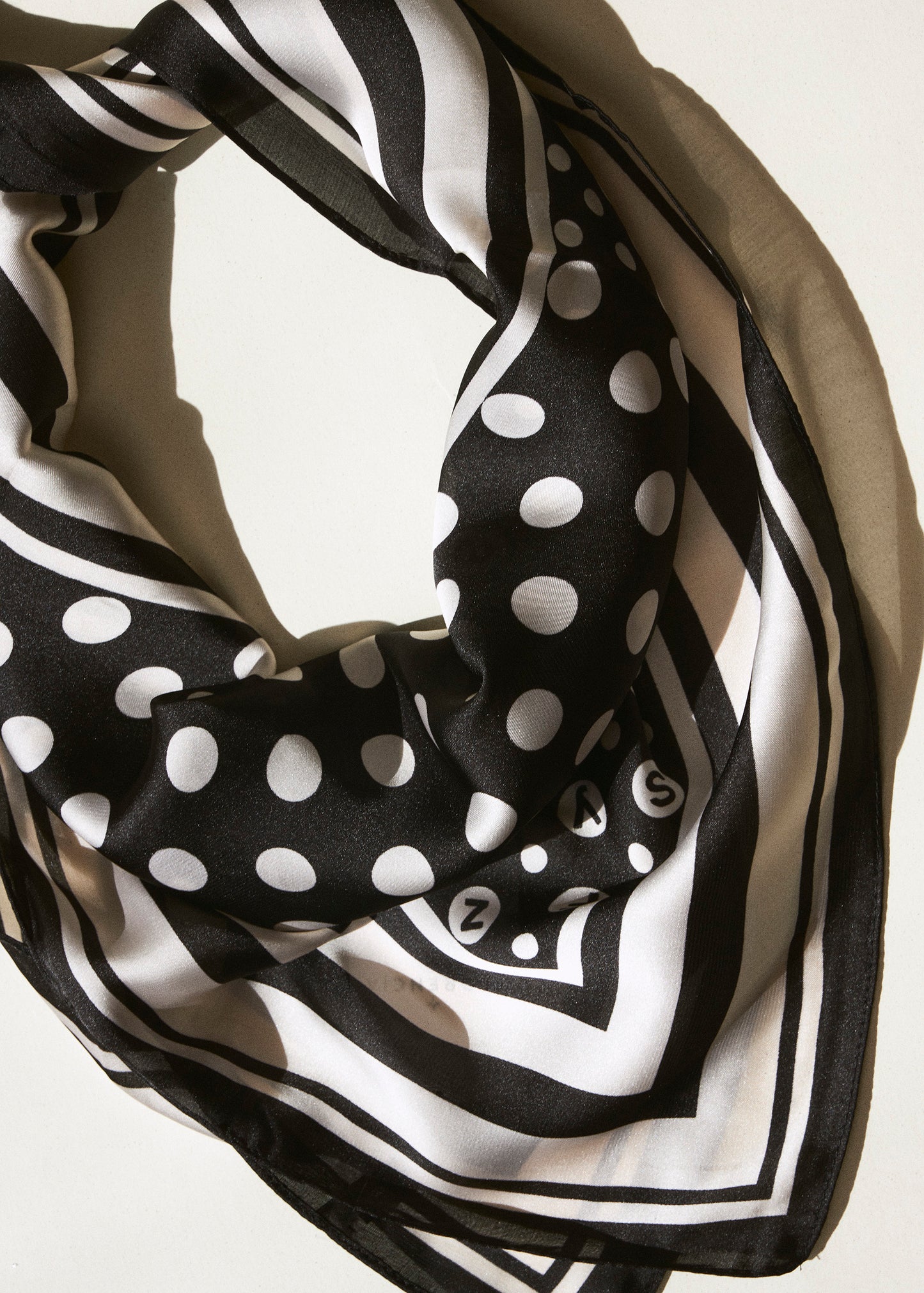 Plain satin scarf