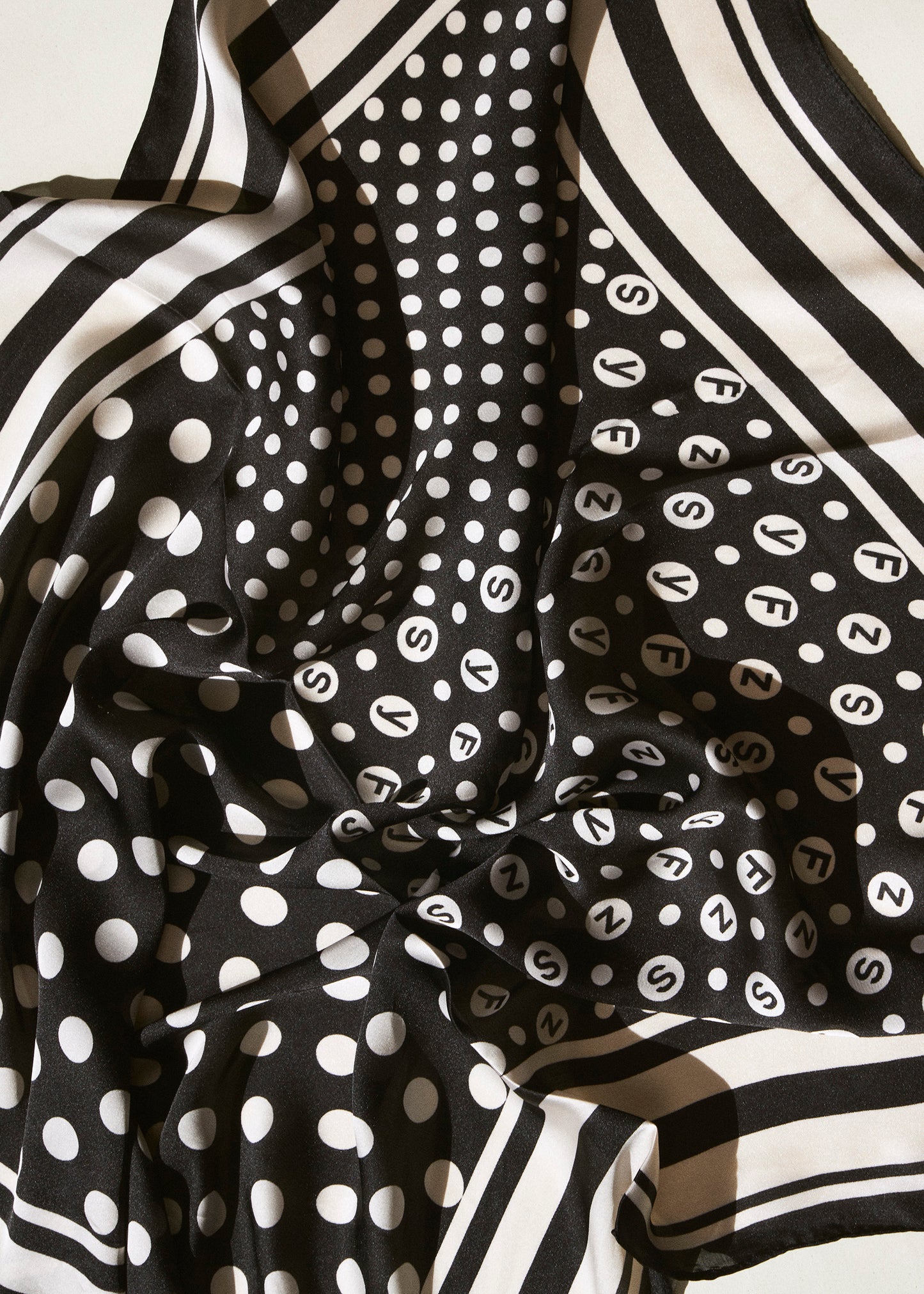 Plain satin scarf