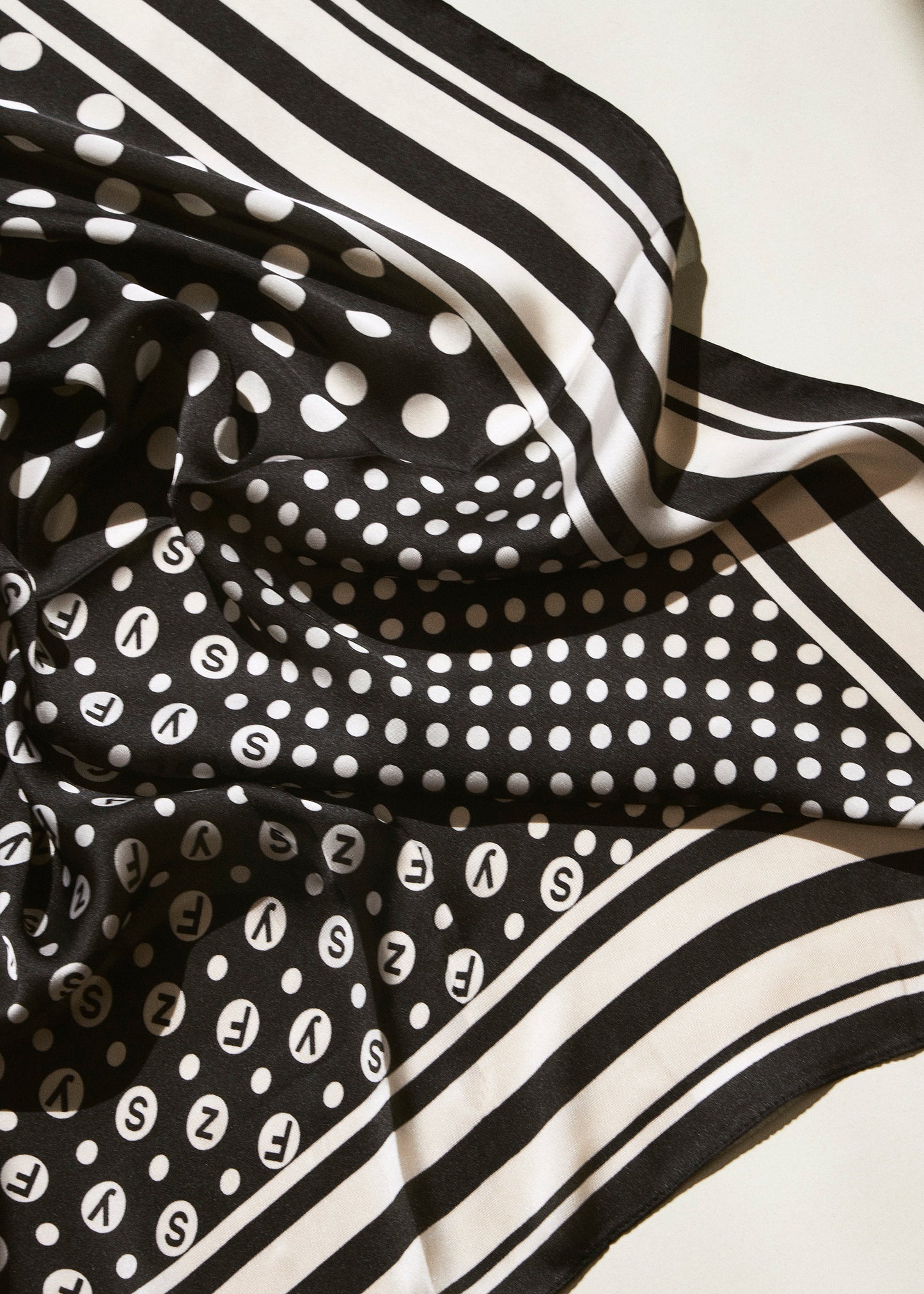 Plain satin scarf