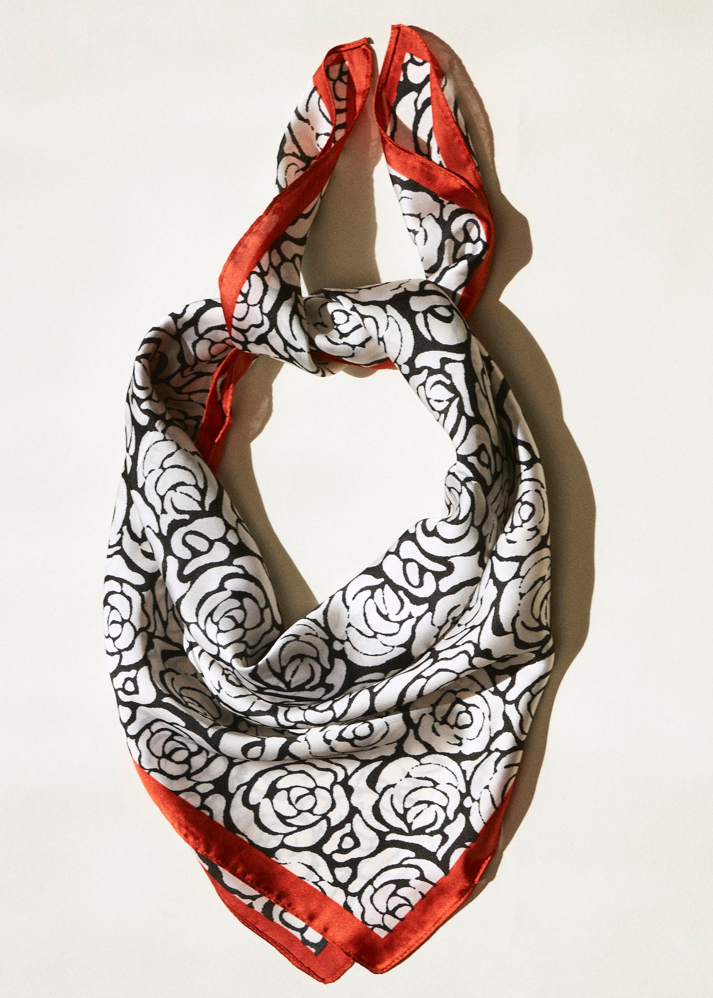 Plain satin scarf