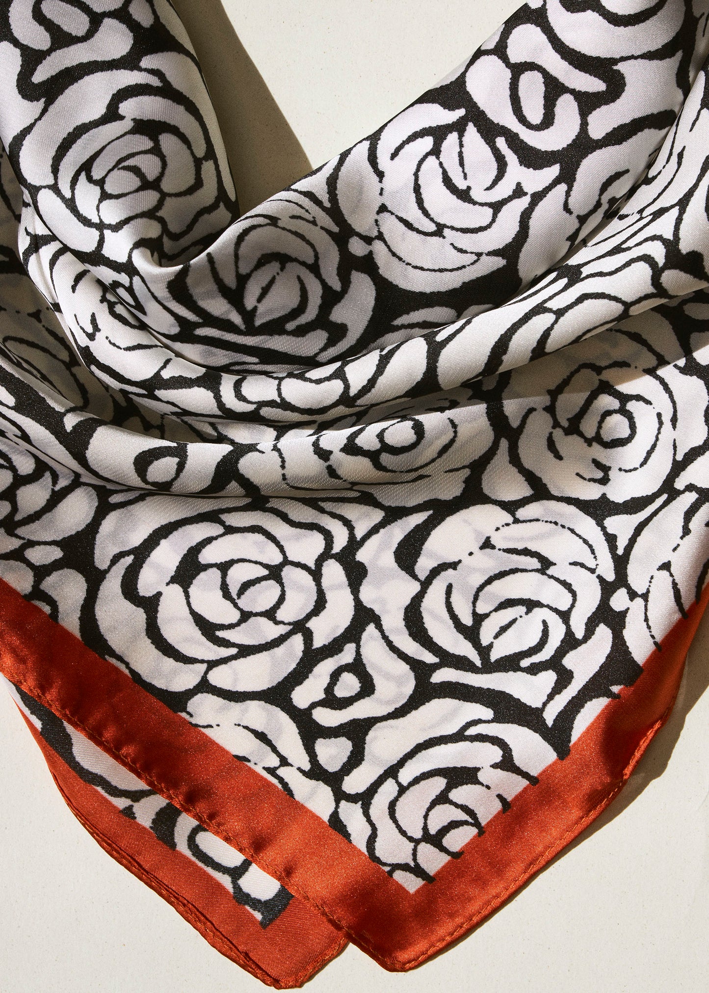 Plain satin scarf