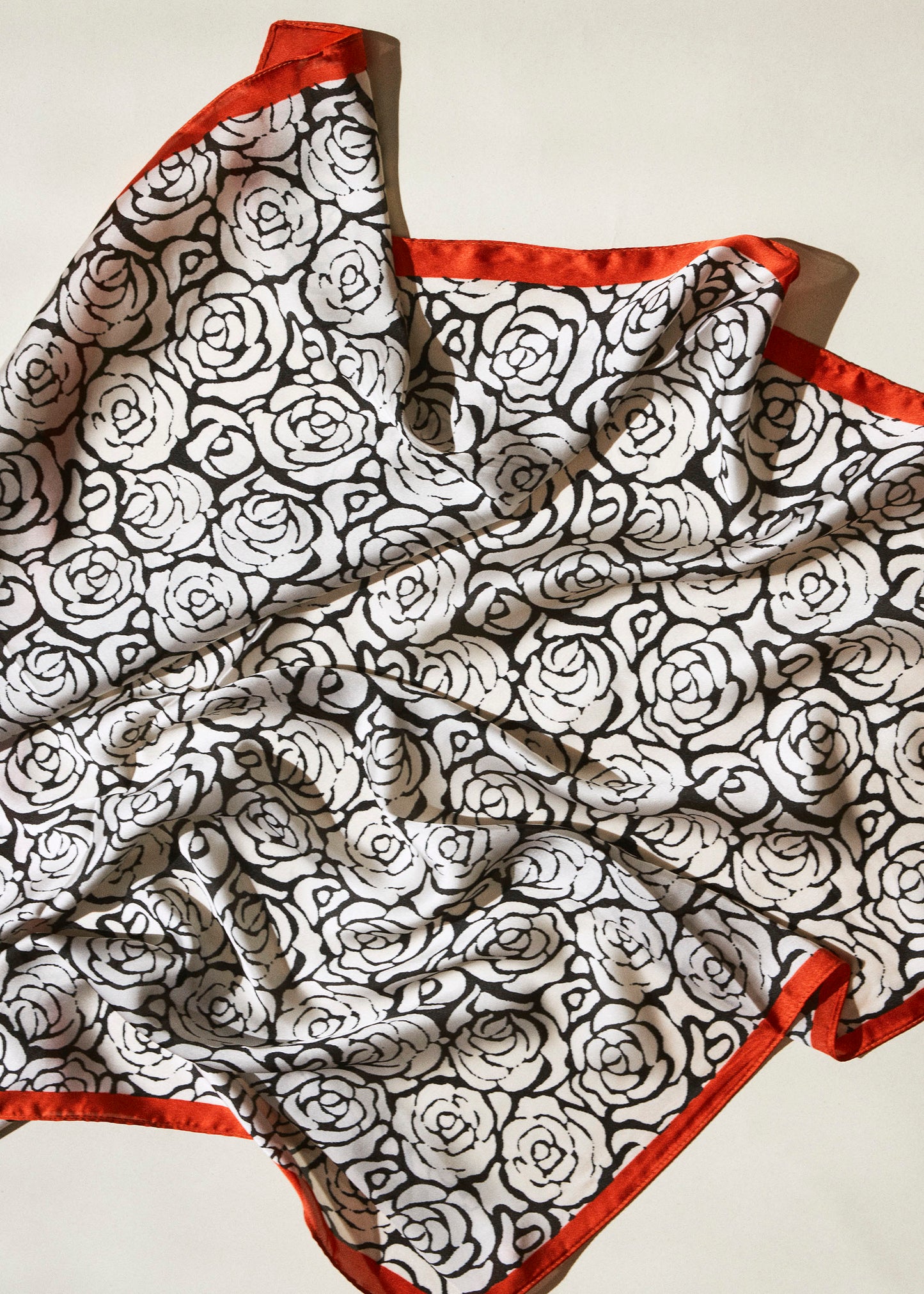 Plain satin scarf