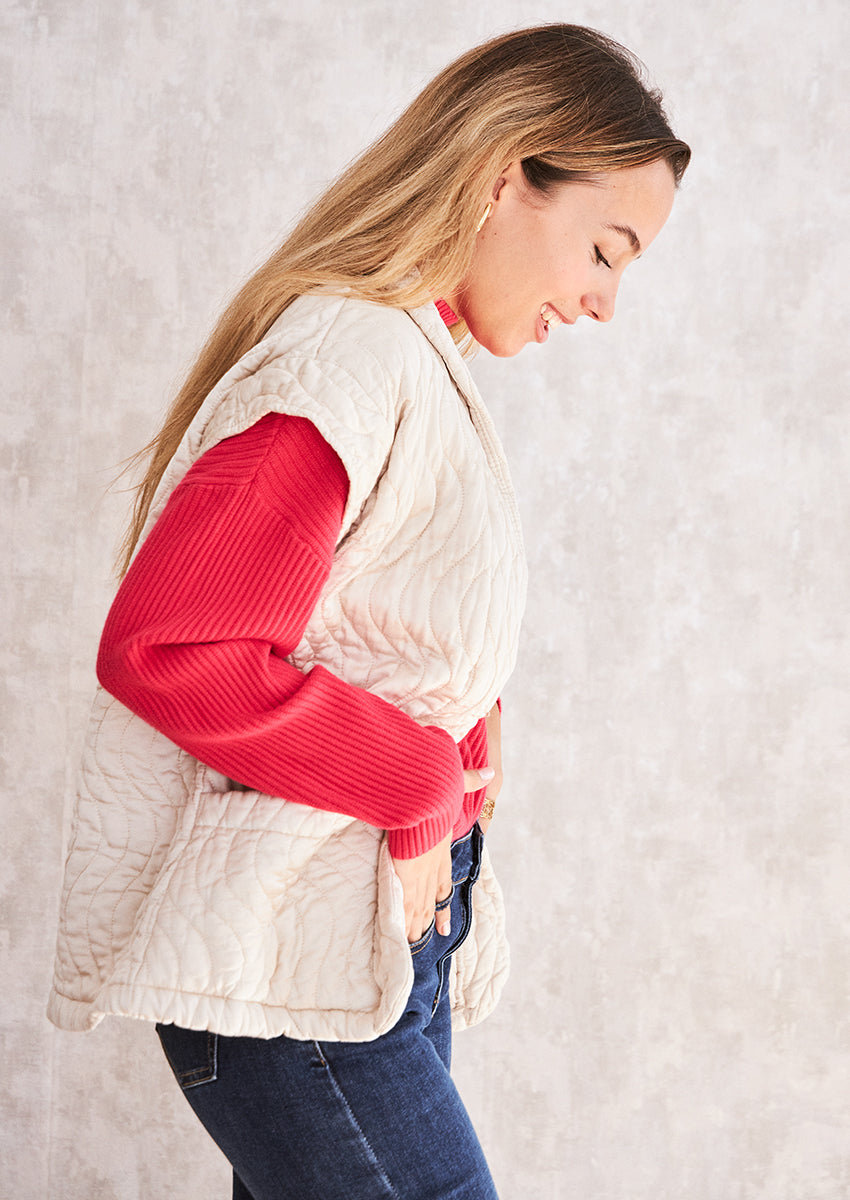 Chaleco kimono acolchado