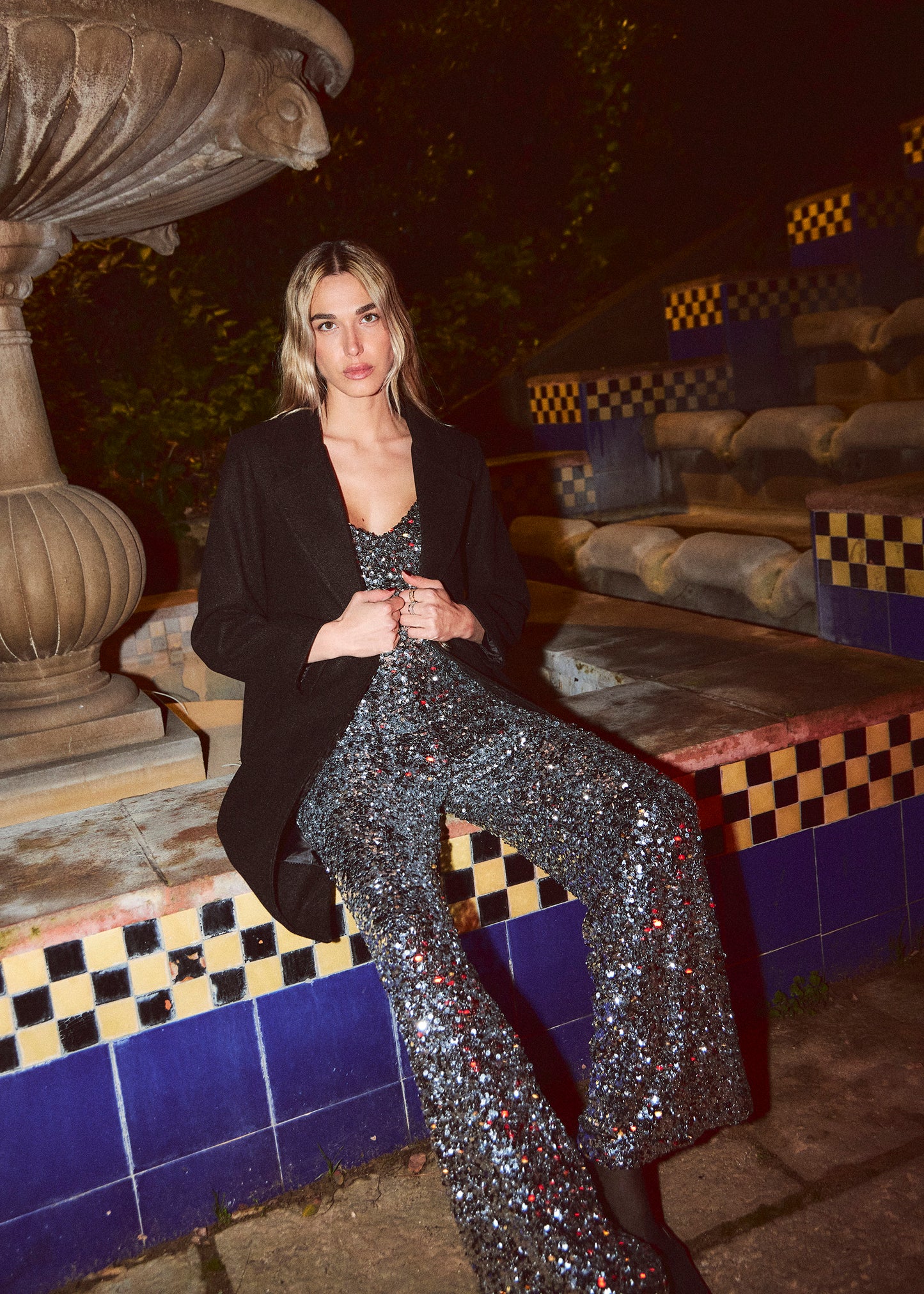 Midi coat with lapels