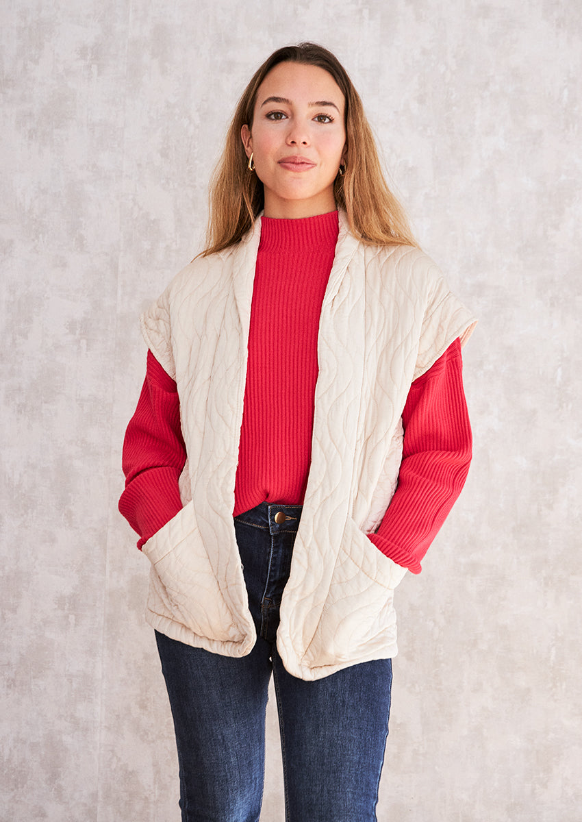 Chaleco kimono acolchado