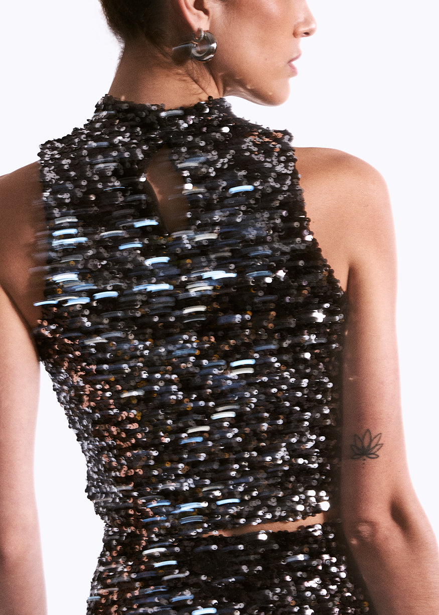 Sparkly halter top