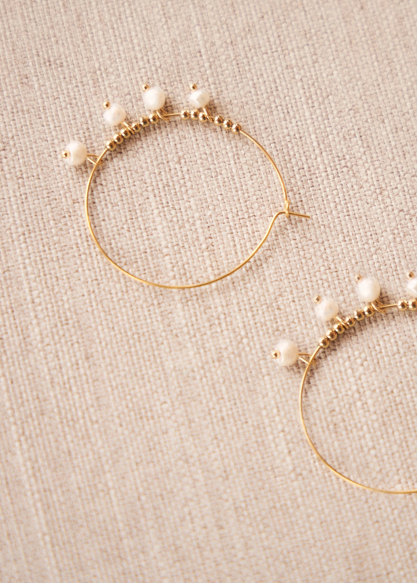 Pendientes aros perlas