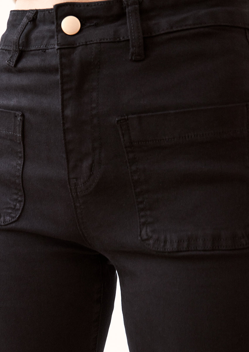 Mid-rise straight jeans