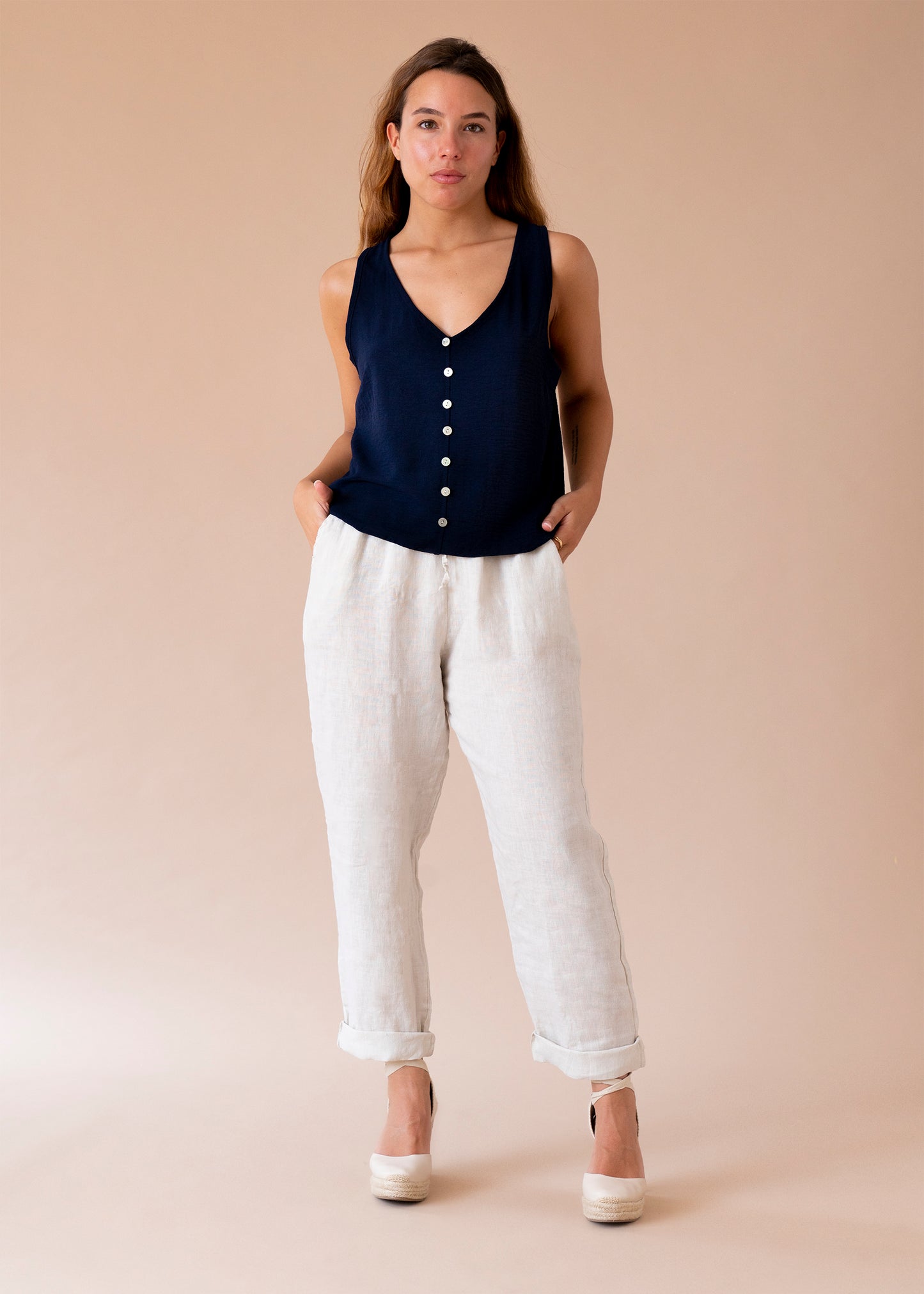 Top fluido botones