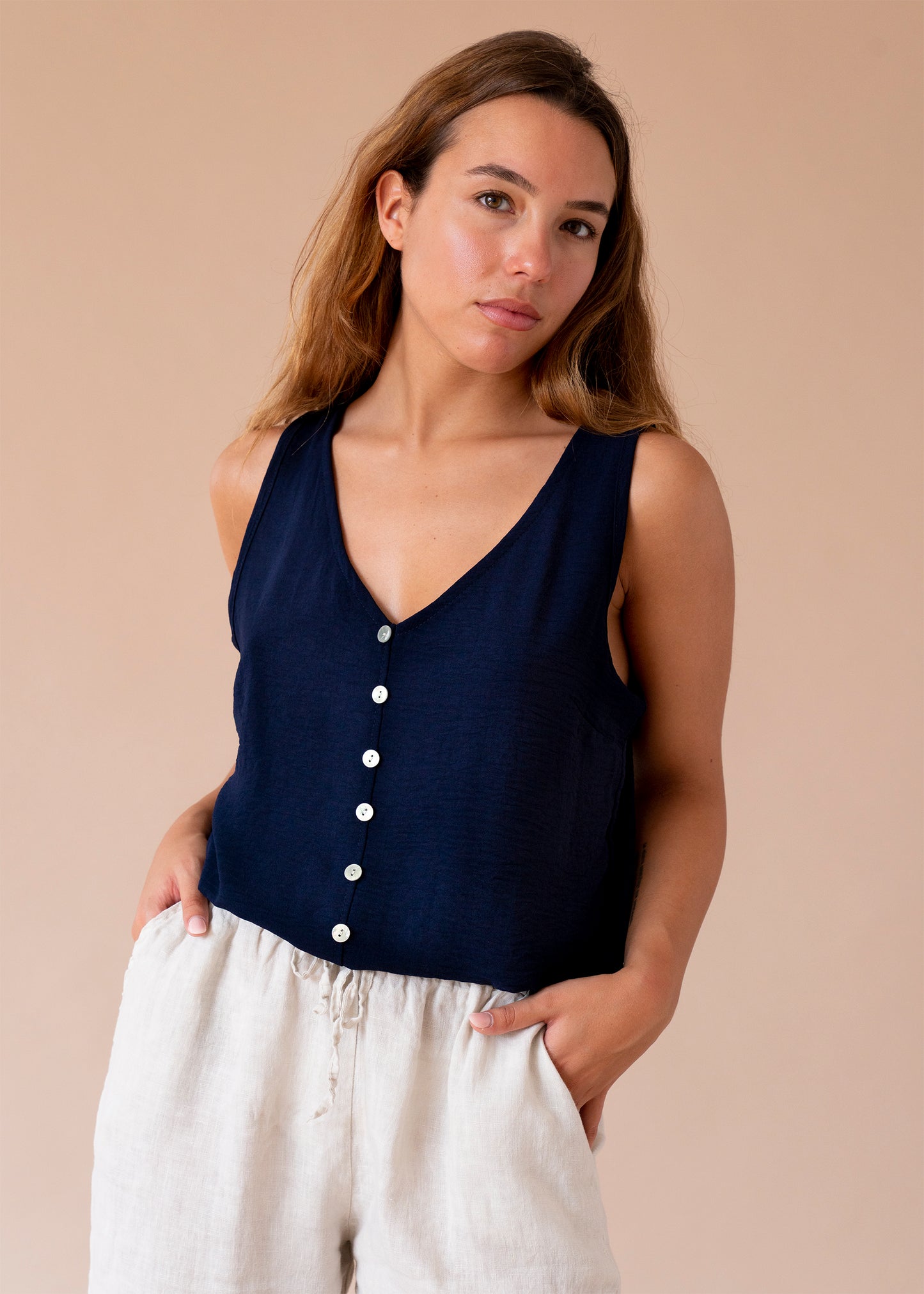 Top fluido botones