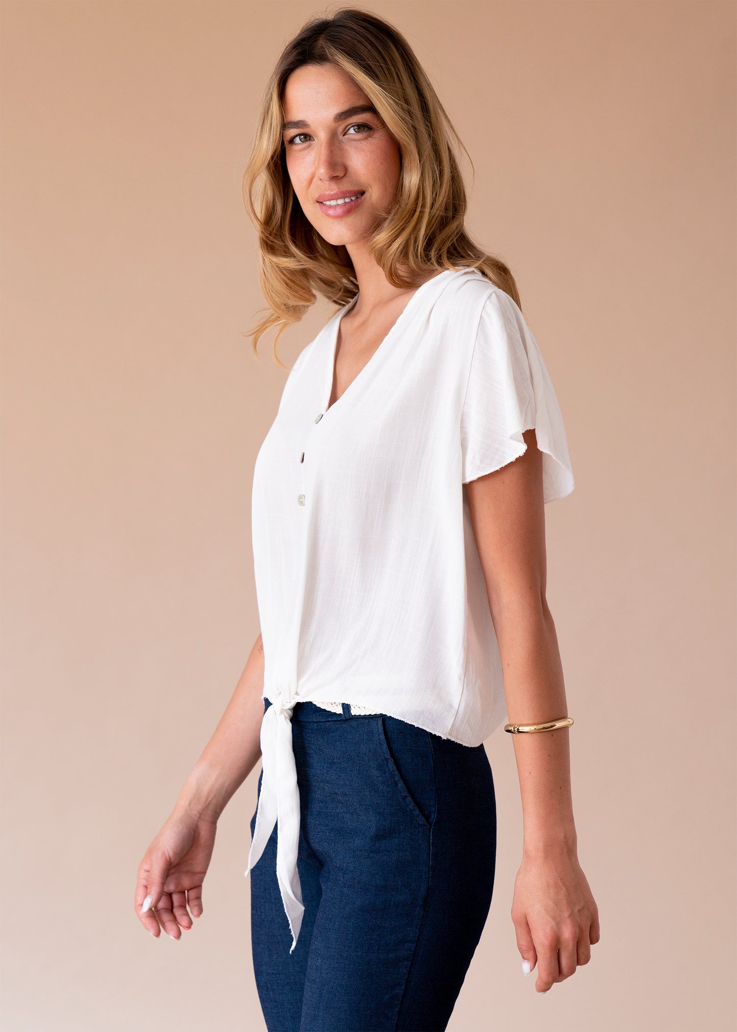 Blusa textura nudo