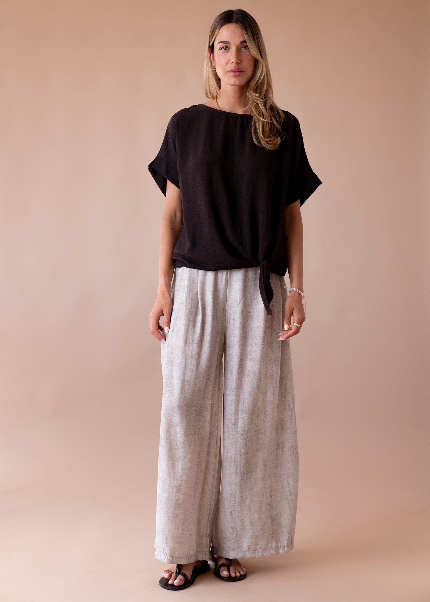 Blusa fluida nudo