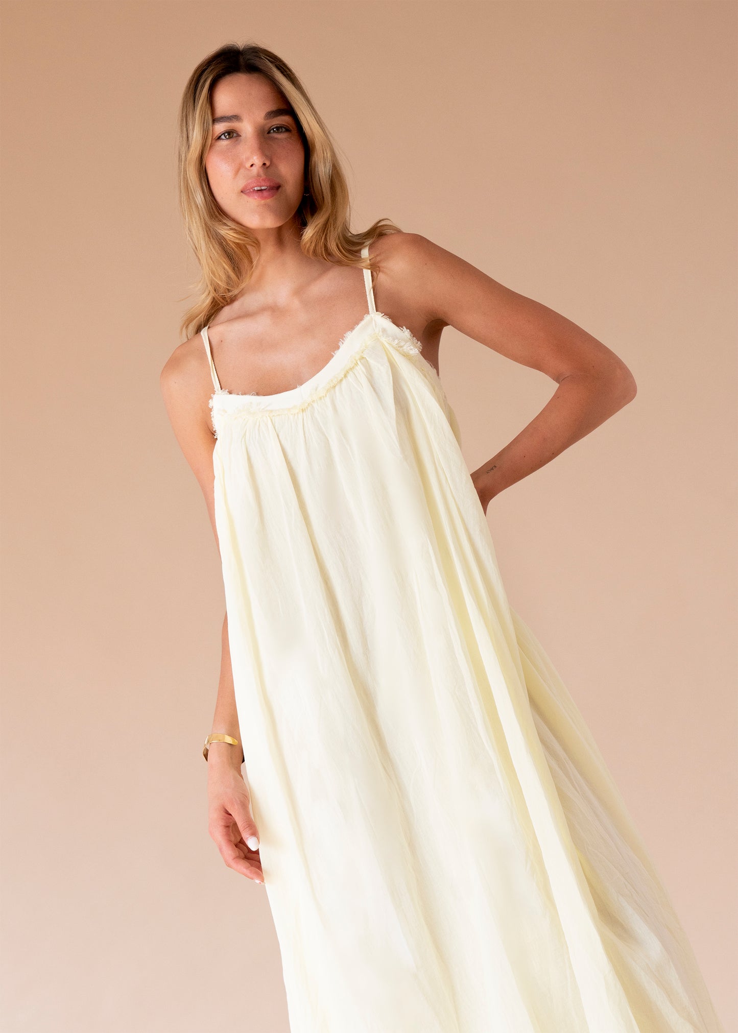 Vestido voile largo