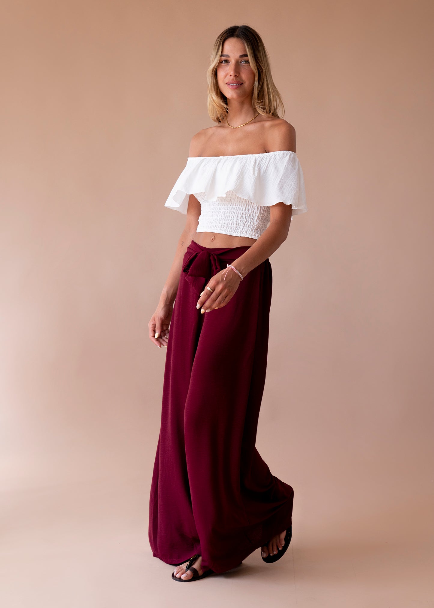 Pantalones fluidos lazo