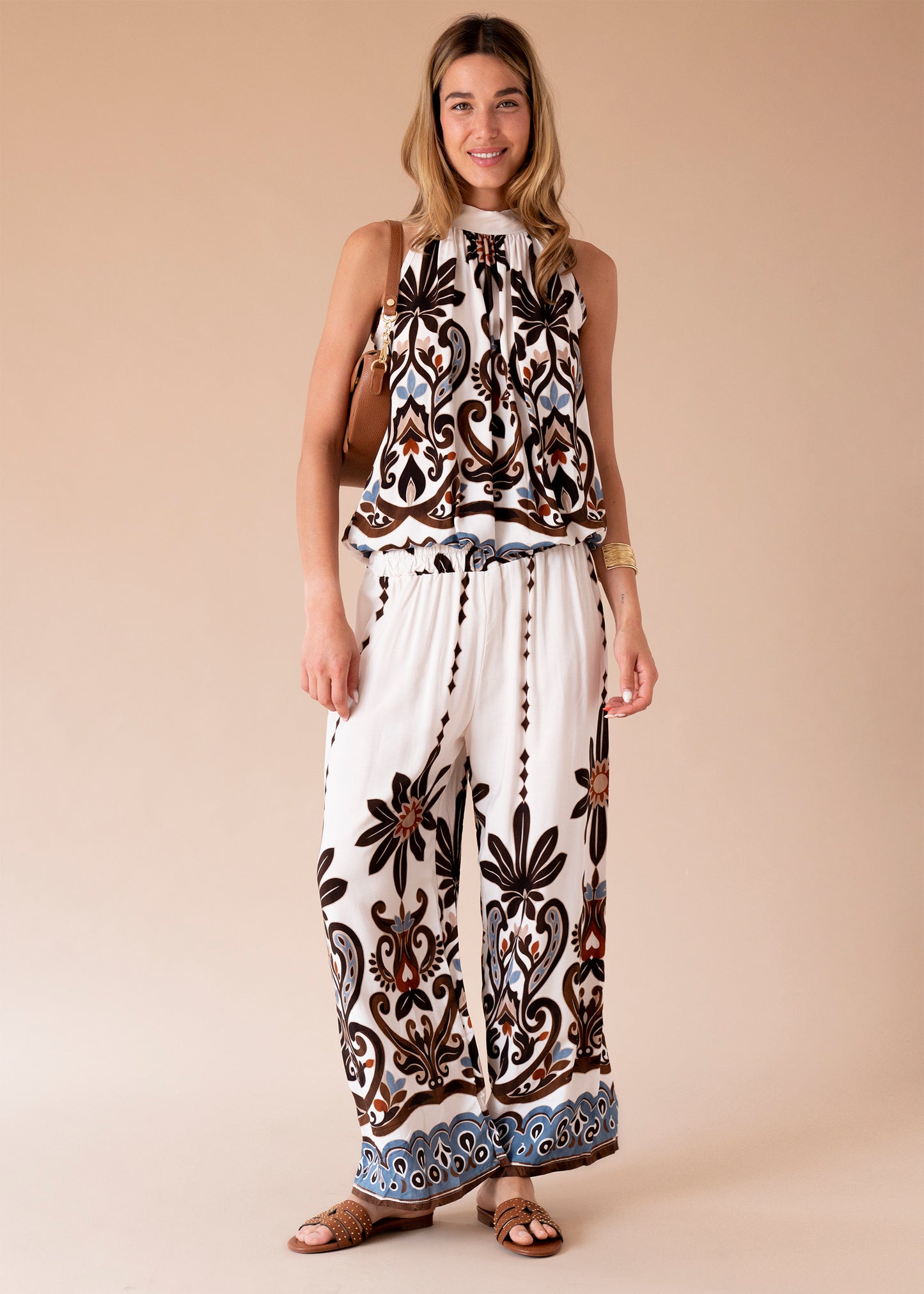 Pantalones Damasco palazzo