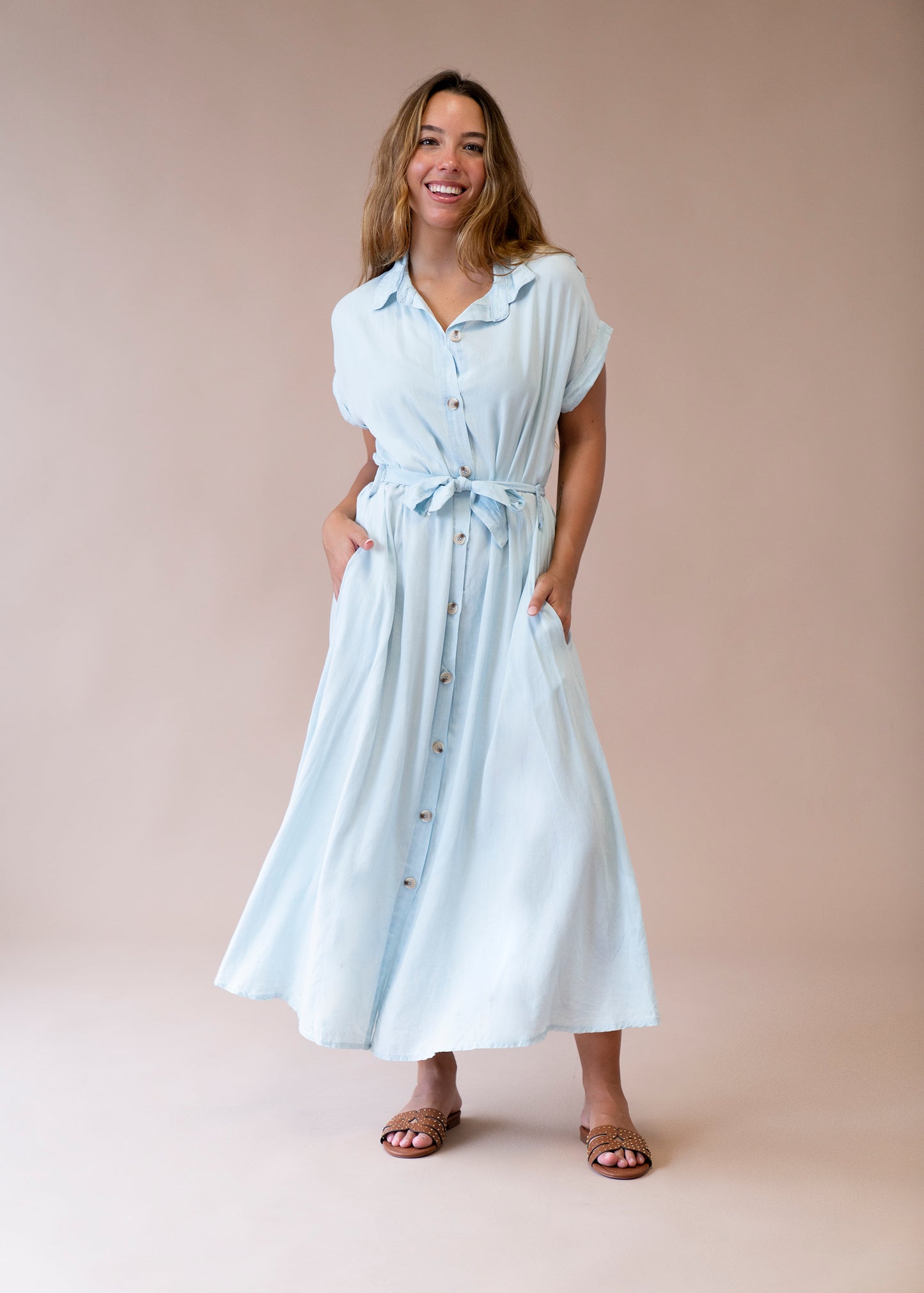 Vestido camisero denim