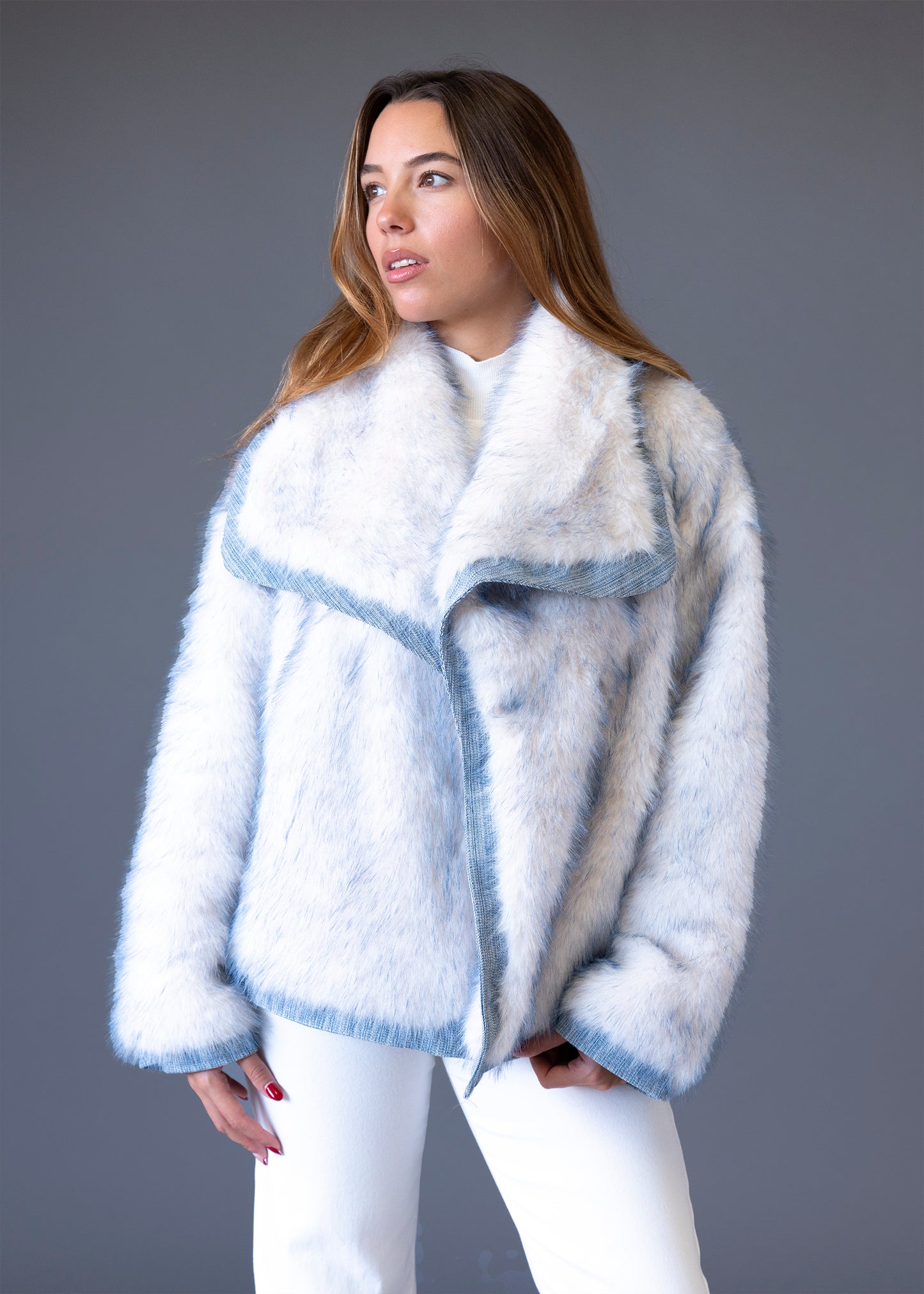Chaqueta efecto pelo