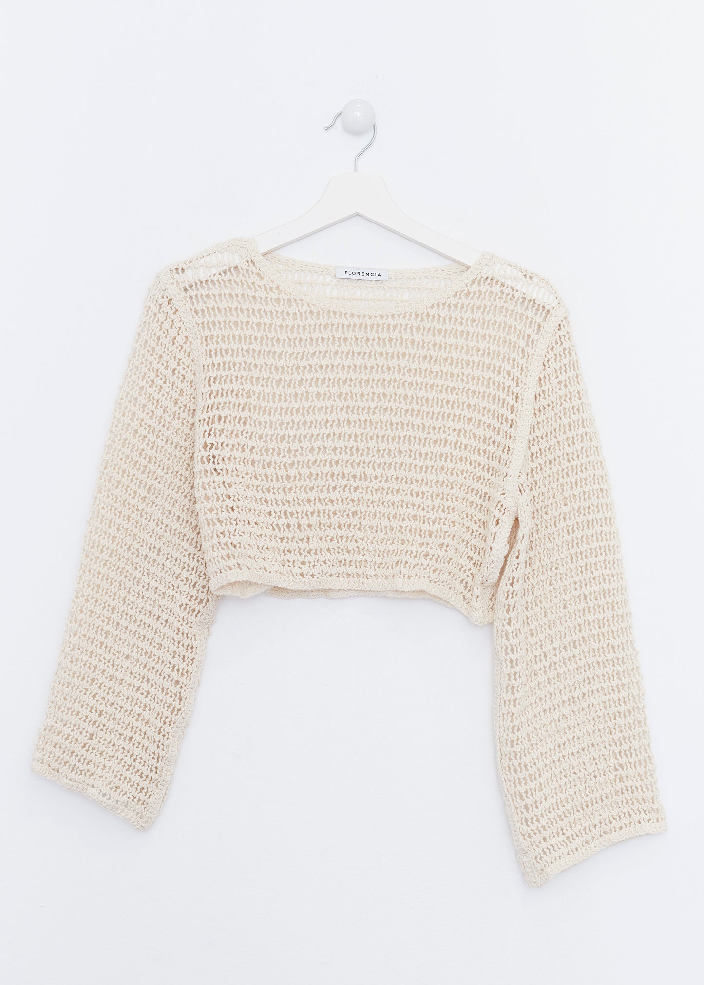 Crochet crop sweater