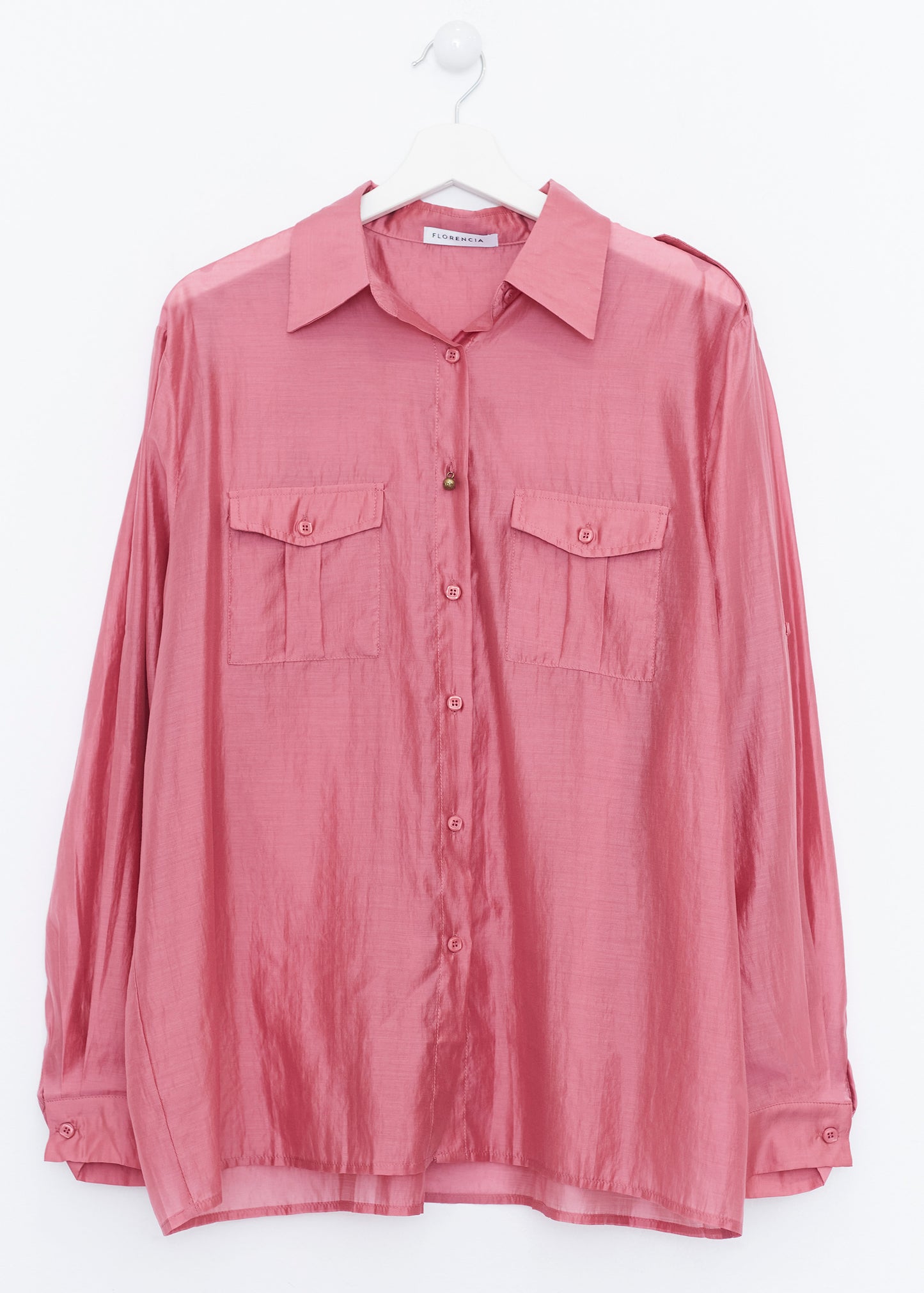 Organza shirt with pockets