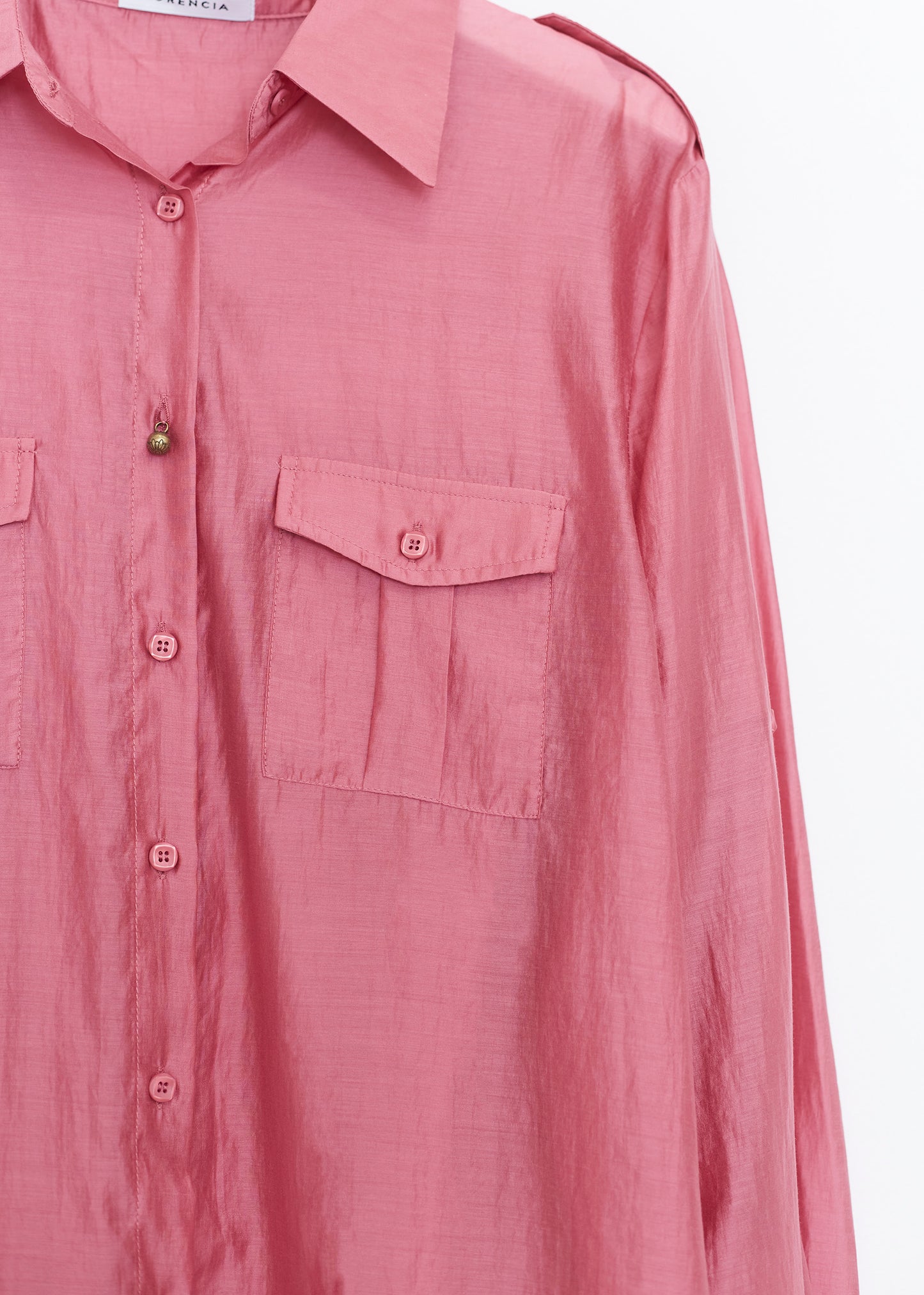 Organza shirt with pockets