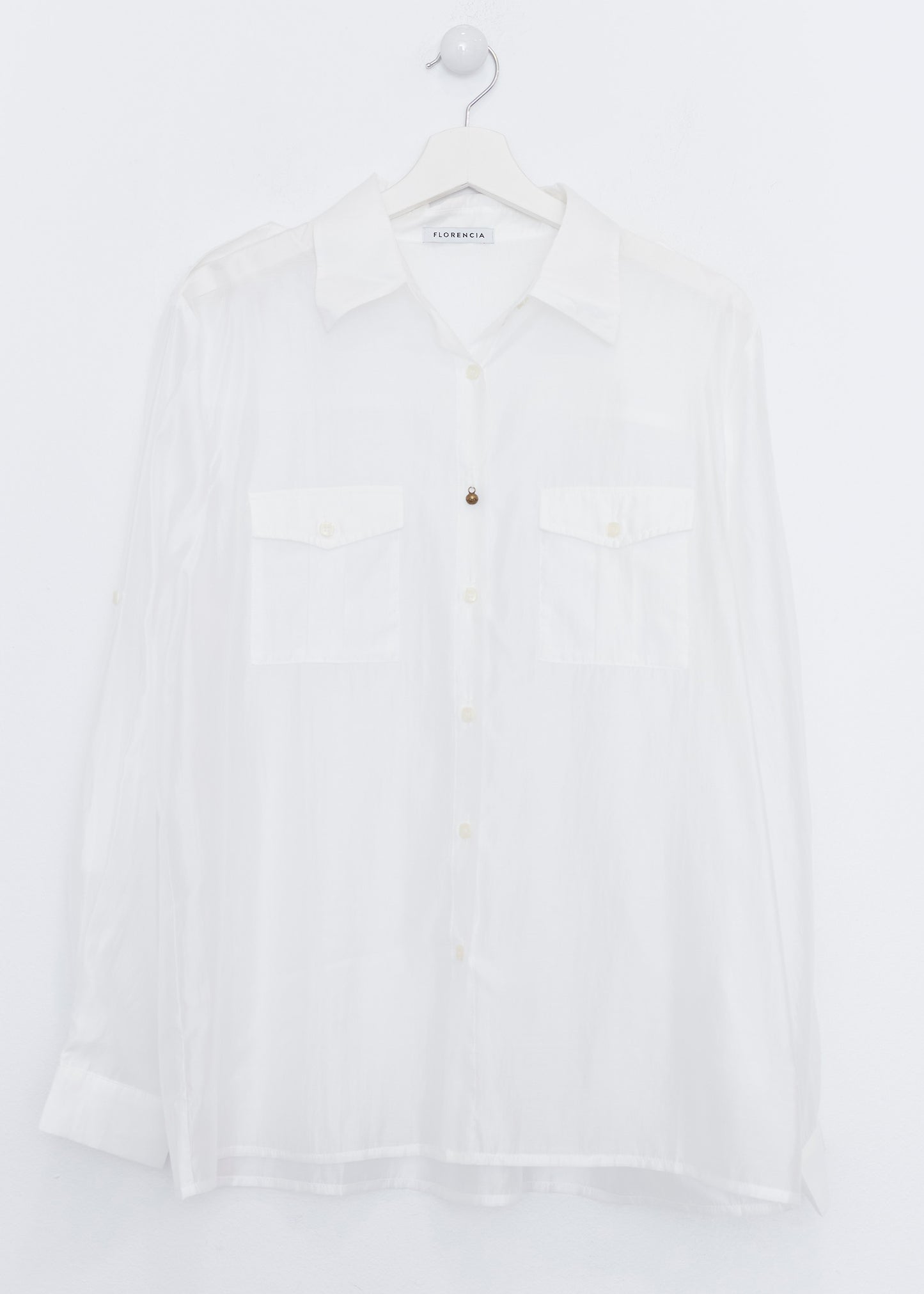 Organza shirt with pockets