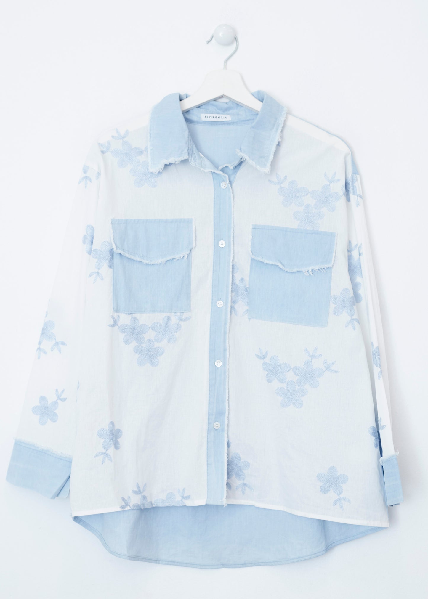 Camisa bitextura bordados