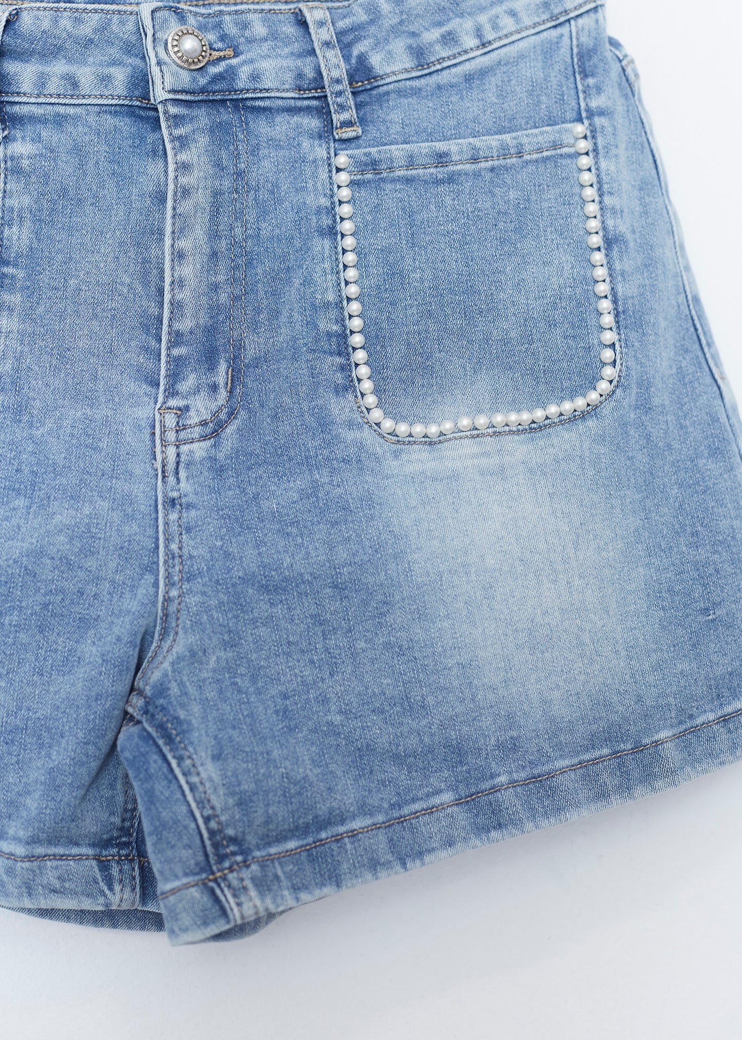 Short denim perlas