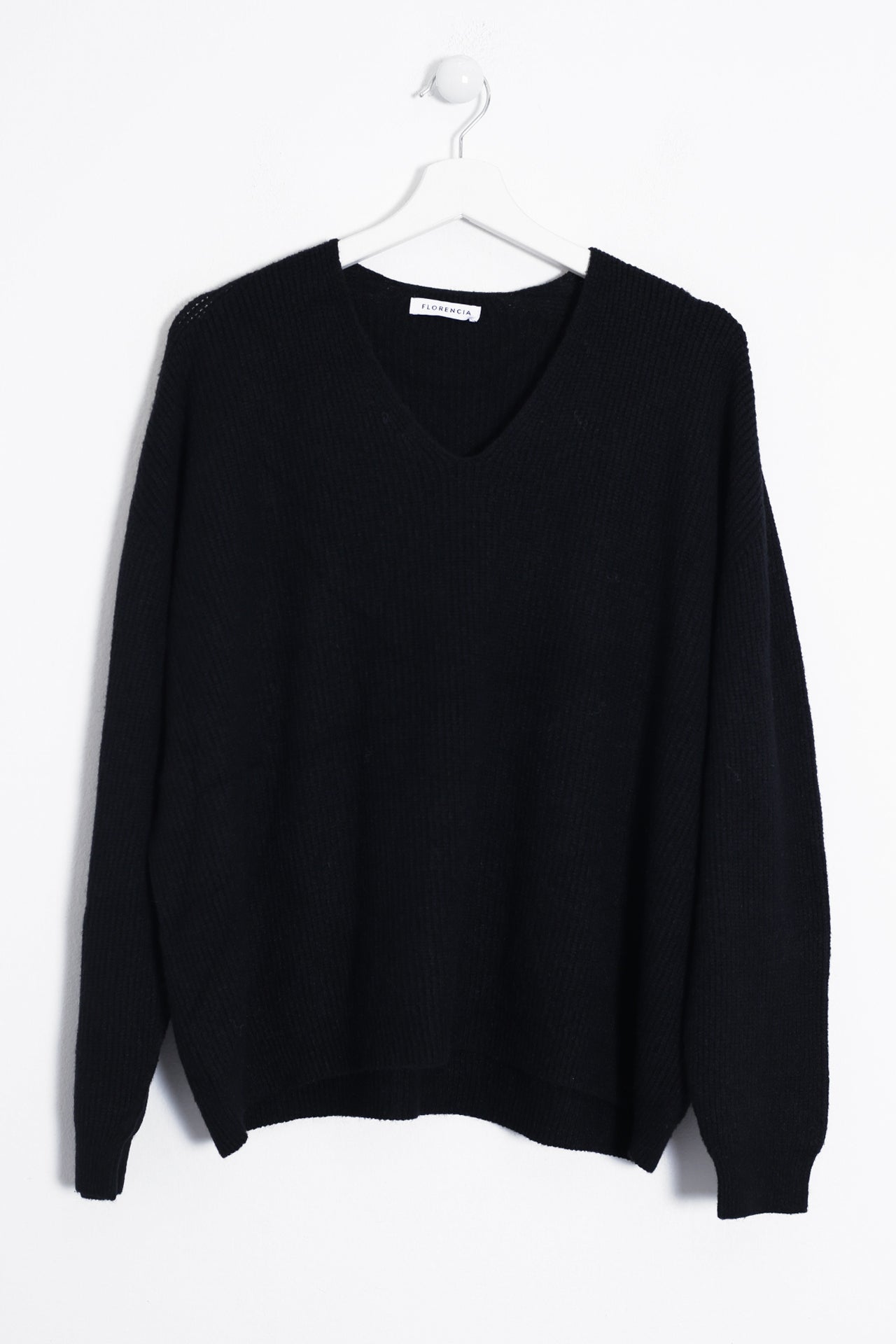 Jersey sin costuras cuello punta