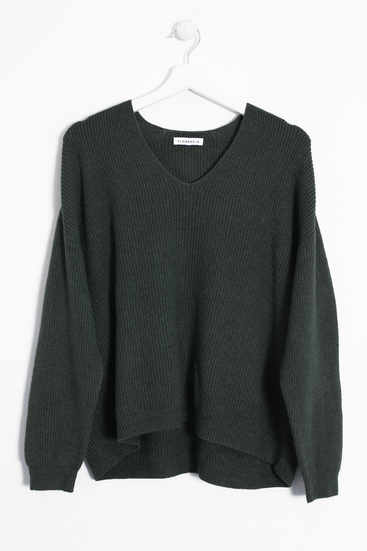 Jersey sin costuras cuello punta